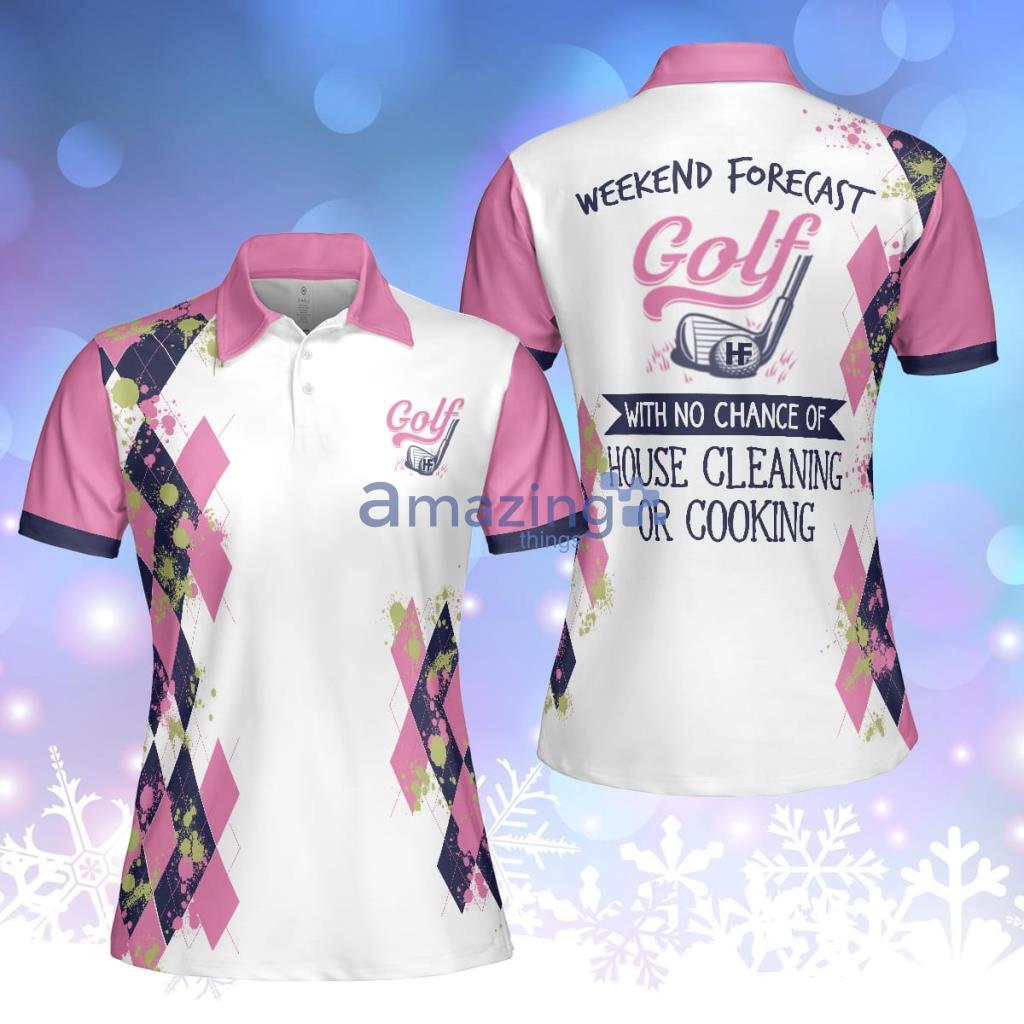 Golfing Weekend Forecast Golf Short Sleeve Women Polo Shirt - Golfing Weekend Forecast Golf Short Sleeve Women Polo Shirt