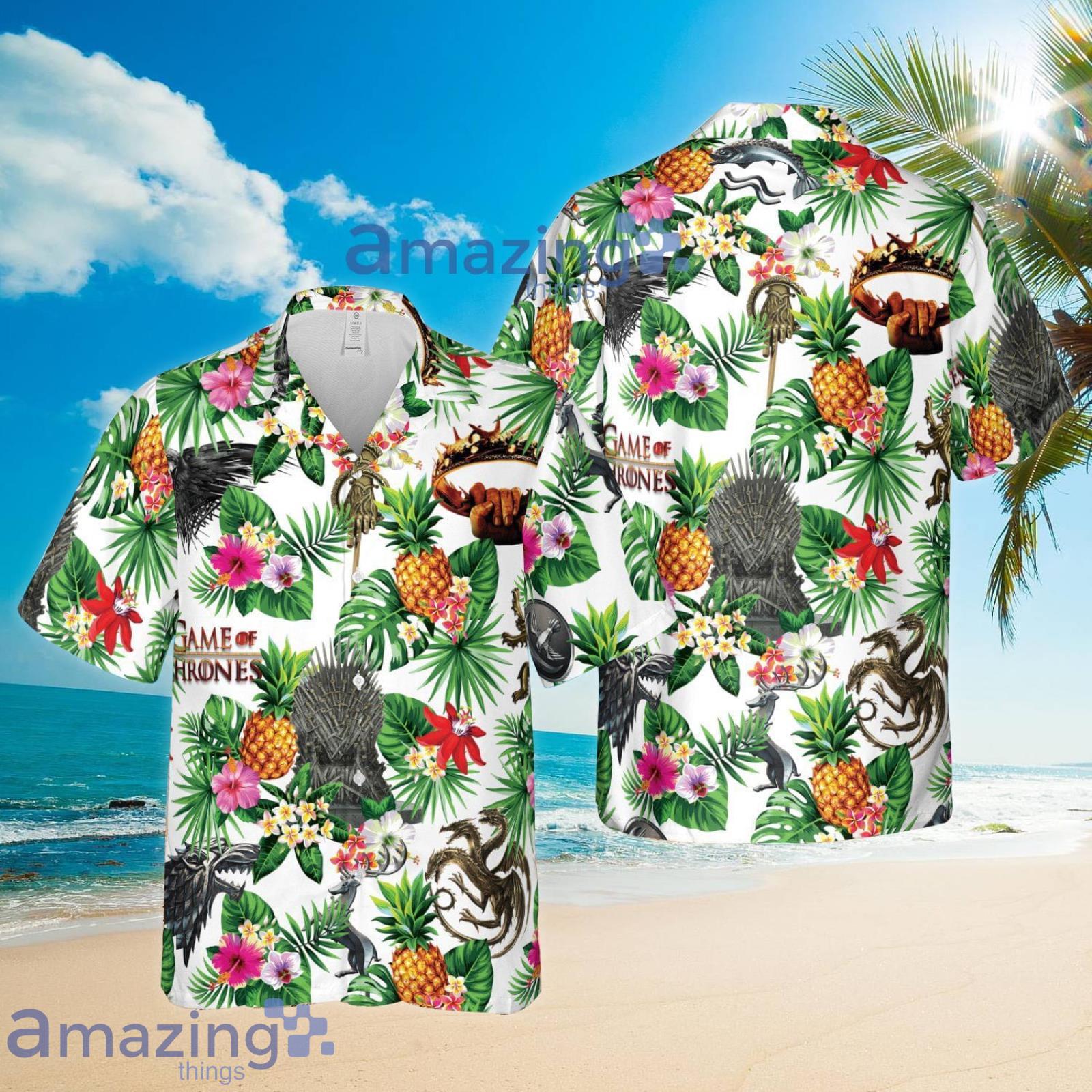 GOT11 Aloha Hawaii Pineapple Tropical Flower Summer Set Hawaiian Shirt And Shorts Product Photo 1