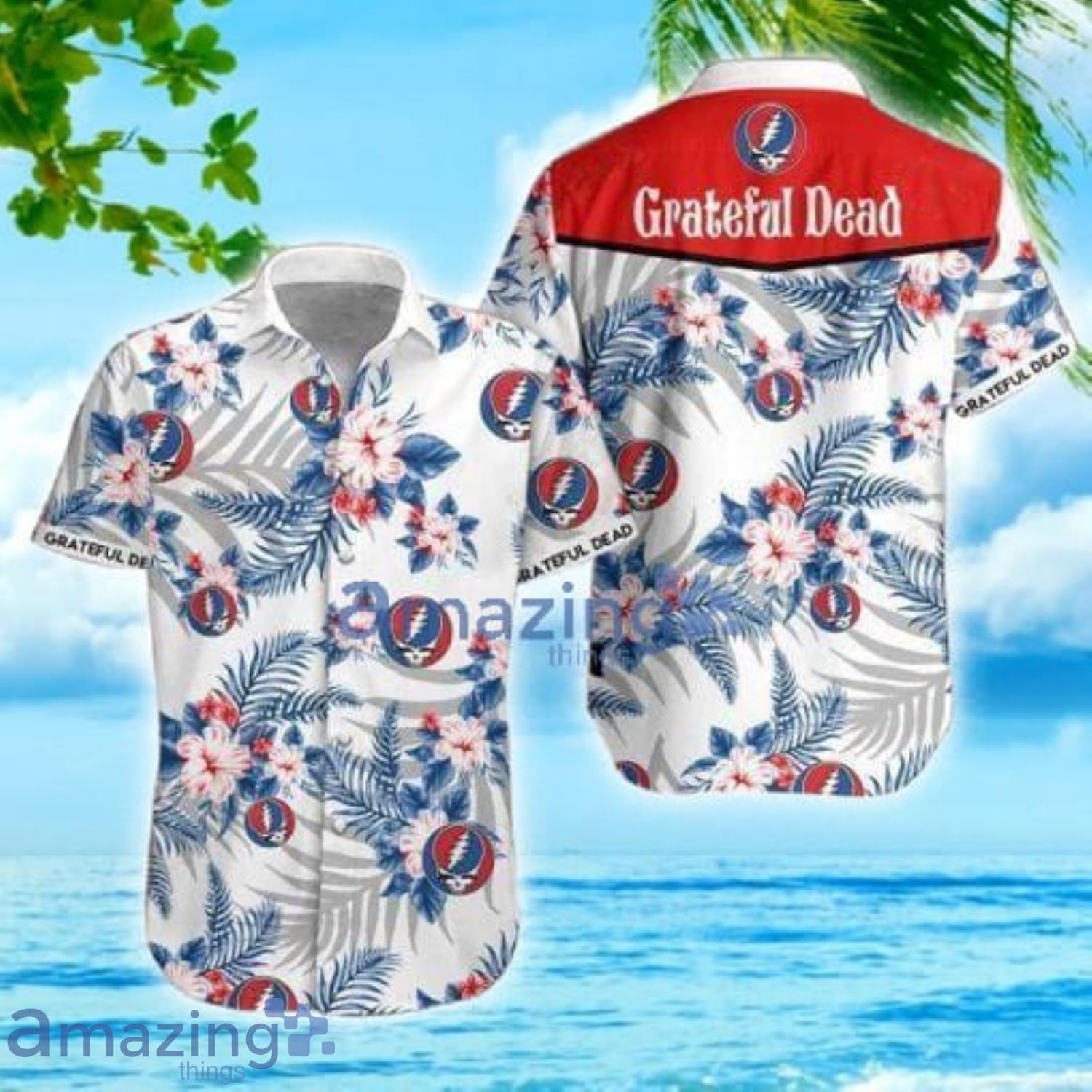 Grateful Dead Tropical Short Sleeve Aloha Hawaiian Shirt For Men And Women Product Photo 1