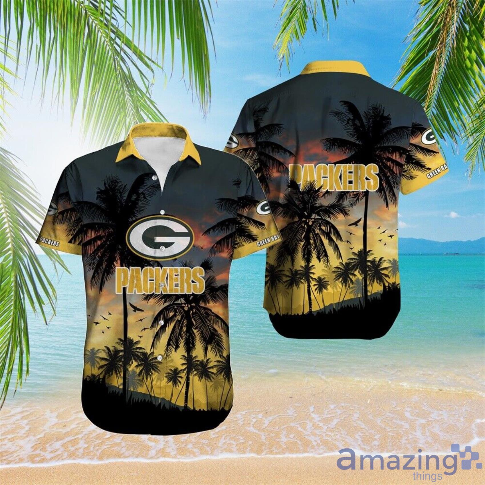 Green Bay Packers Tropical Hawaiian Shirt And Shorts Summer Beach