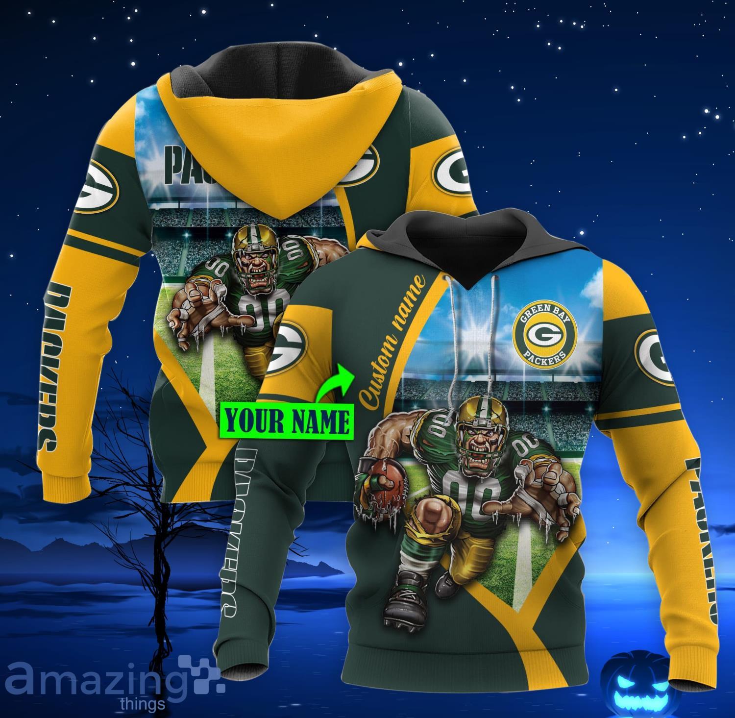 Green Bay Packers Mascot Personalized Name 3D All Over Print Shirt