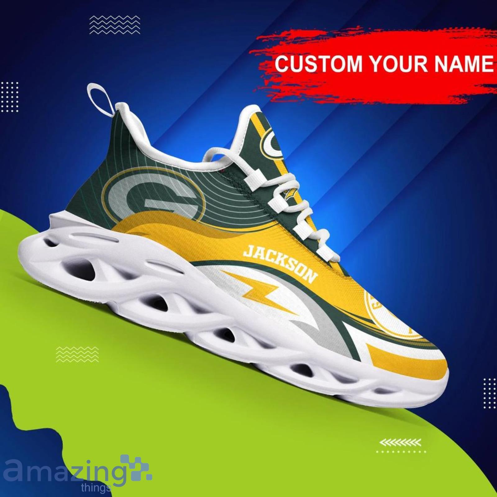 Custom Name Green Bay Packers NFL Max Soul Shoes