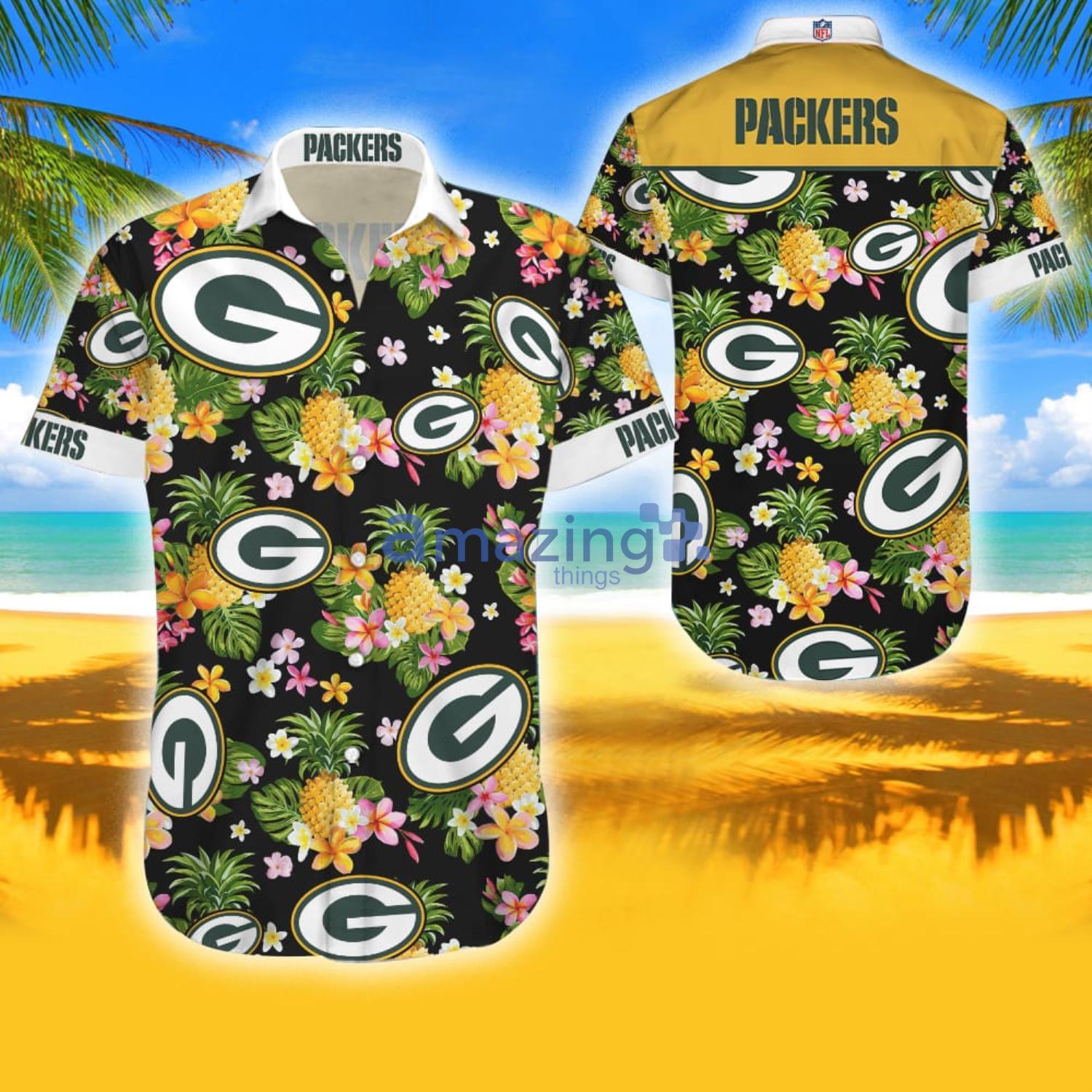 Green Bay Packers NFL Logo Combo Hawaiian Shirt And Short Summer