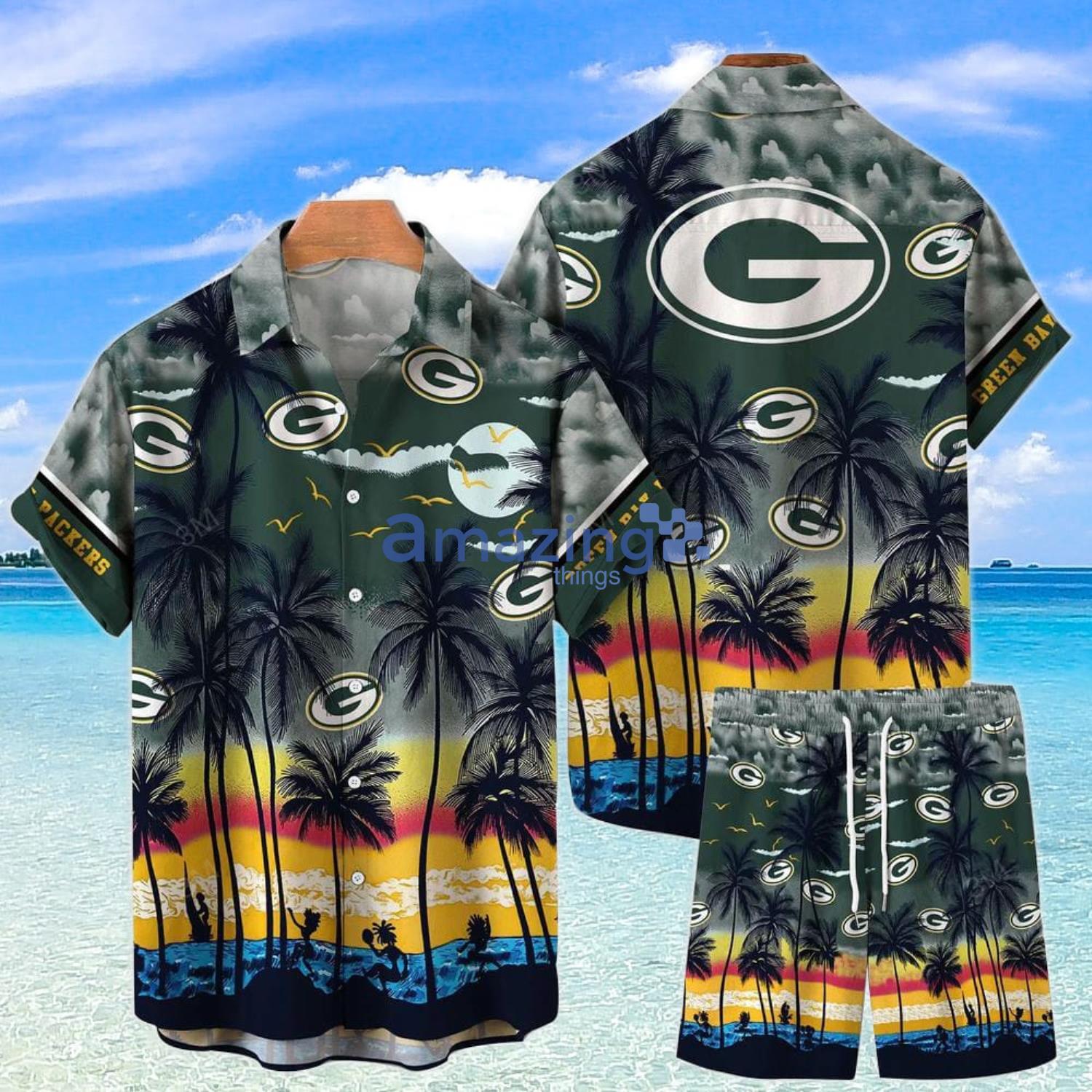 Green Bay Packers Nfl Hawaiian Shirt And Short Tropical Pattern