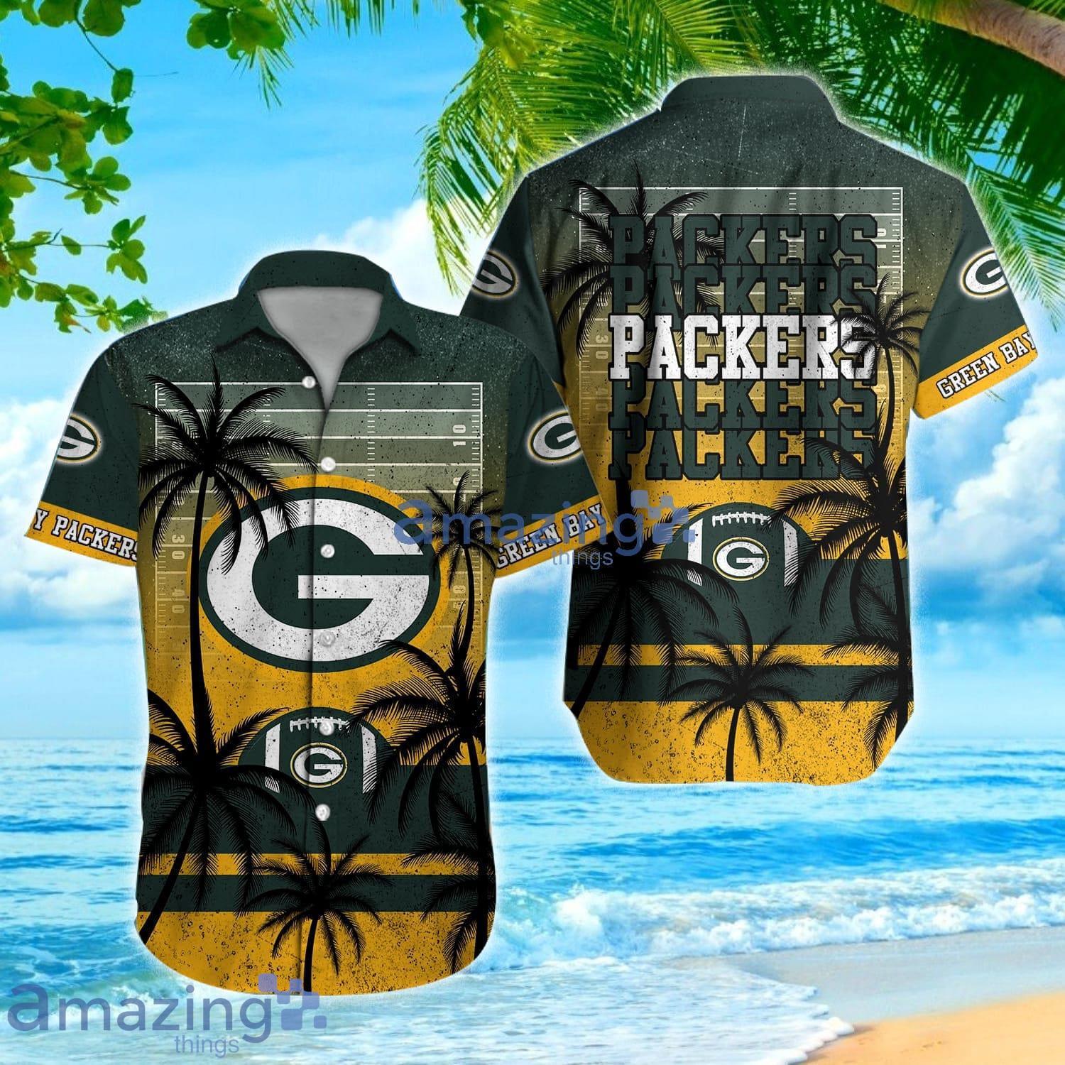 Green Bay Packers Vintage Coconut Tree Aloha Hawaiian Shirt