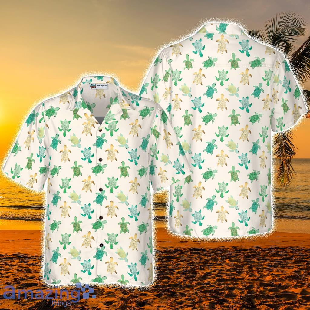 Green Sea Turtle Tropical Hawaiian Shirt - Green Sea Turtle Tropical Hawaiian Shirt