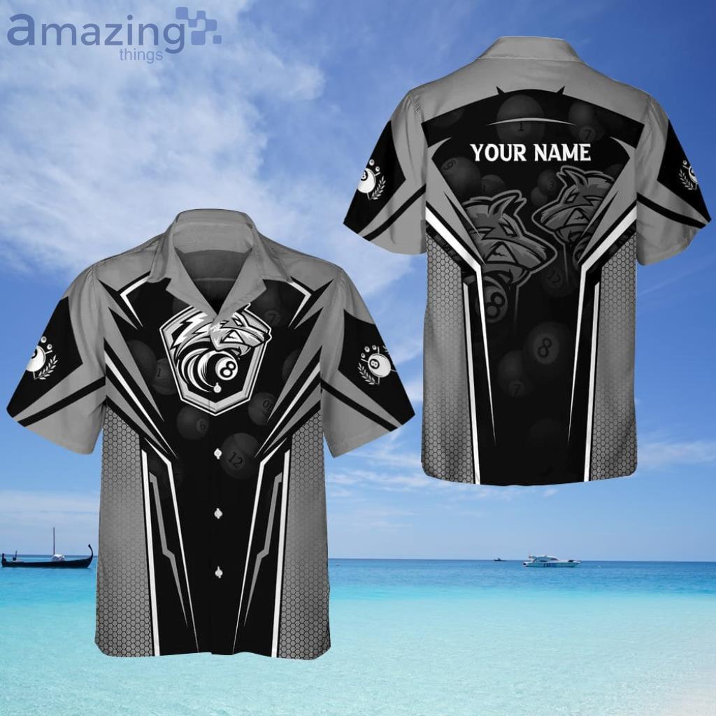 Grey Wolf Team Billiard Hawaiian Shirt For Billiard Players - Grey Wolf Team Billiard Hawaiian Shirt For Billiard Players