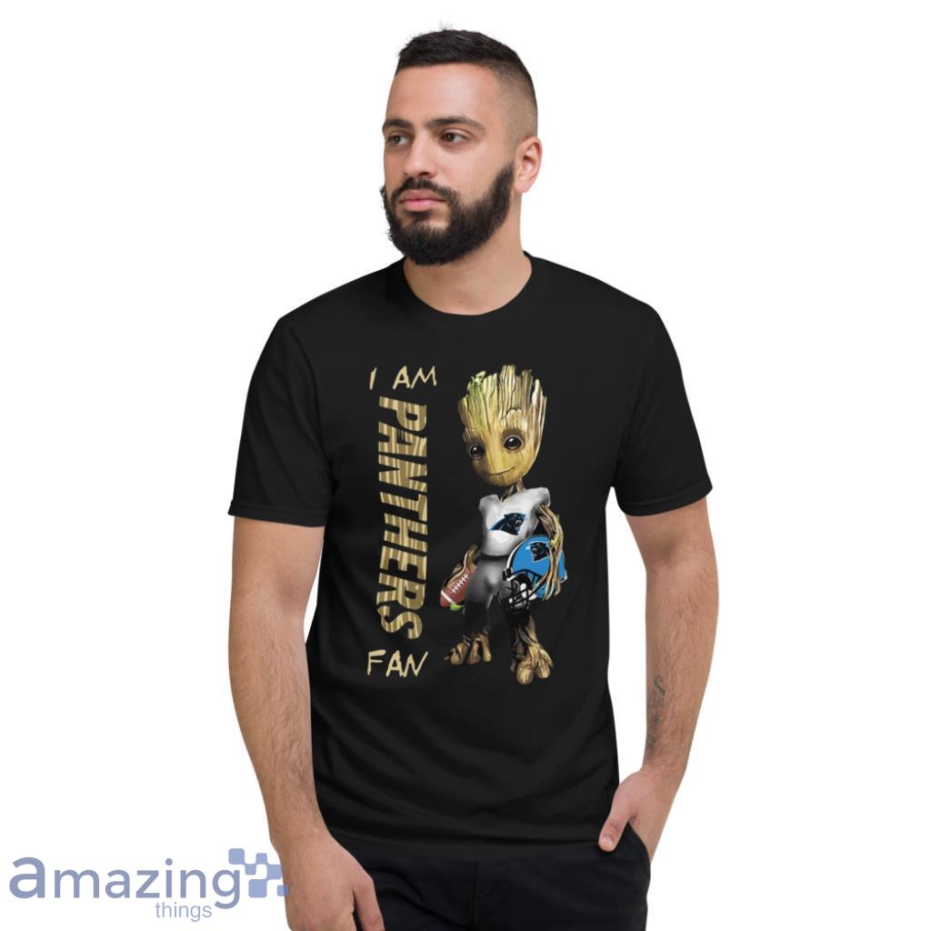 Groot Fan Carolina Panthers NFL Shirt image Groot Fan Carolina Panthers NFL Shirt - Short Sleeve T-Shirt