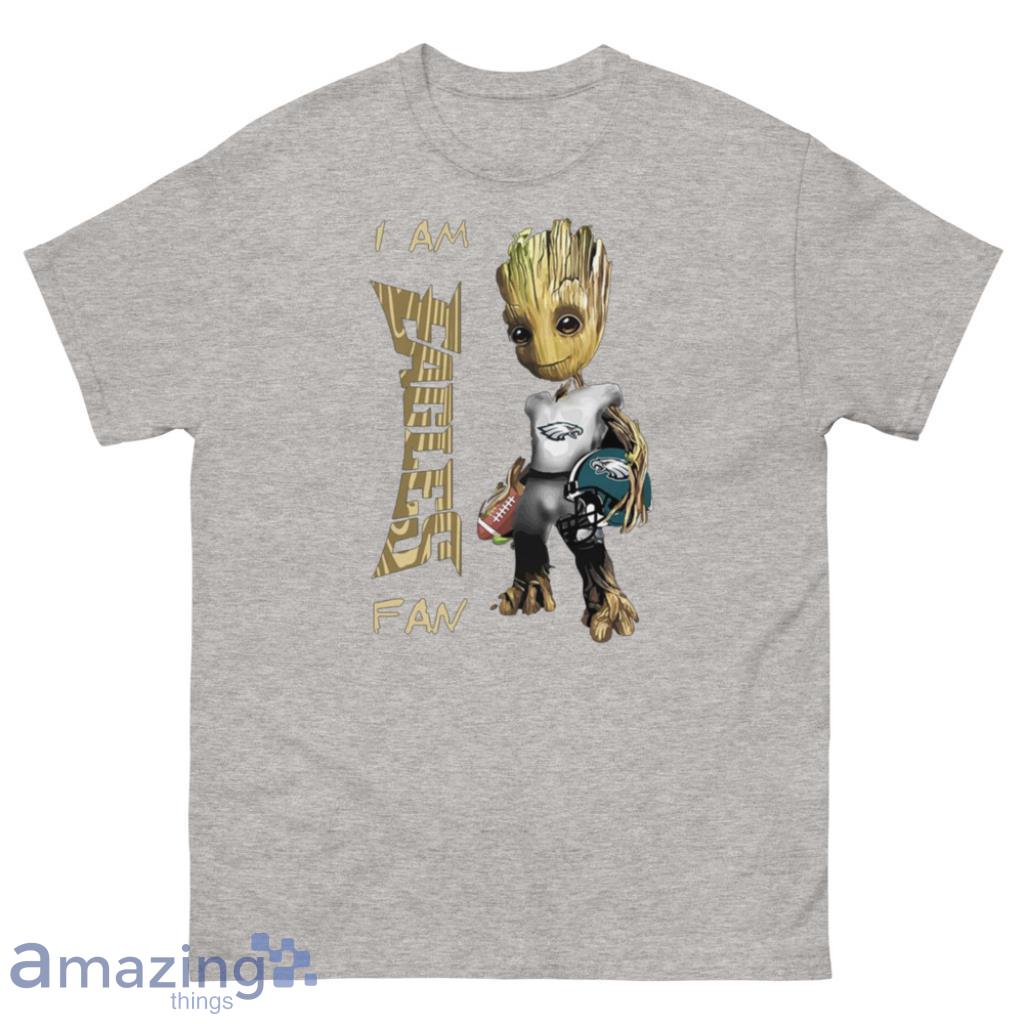 Groot Fan Philadelphia Eagles NFL Shirt - 500 Men’s Classic Tee Gildan
