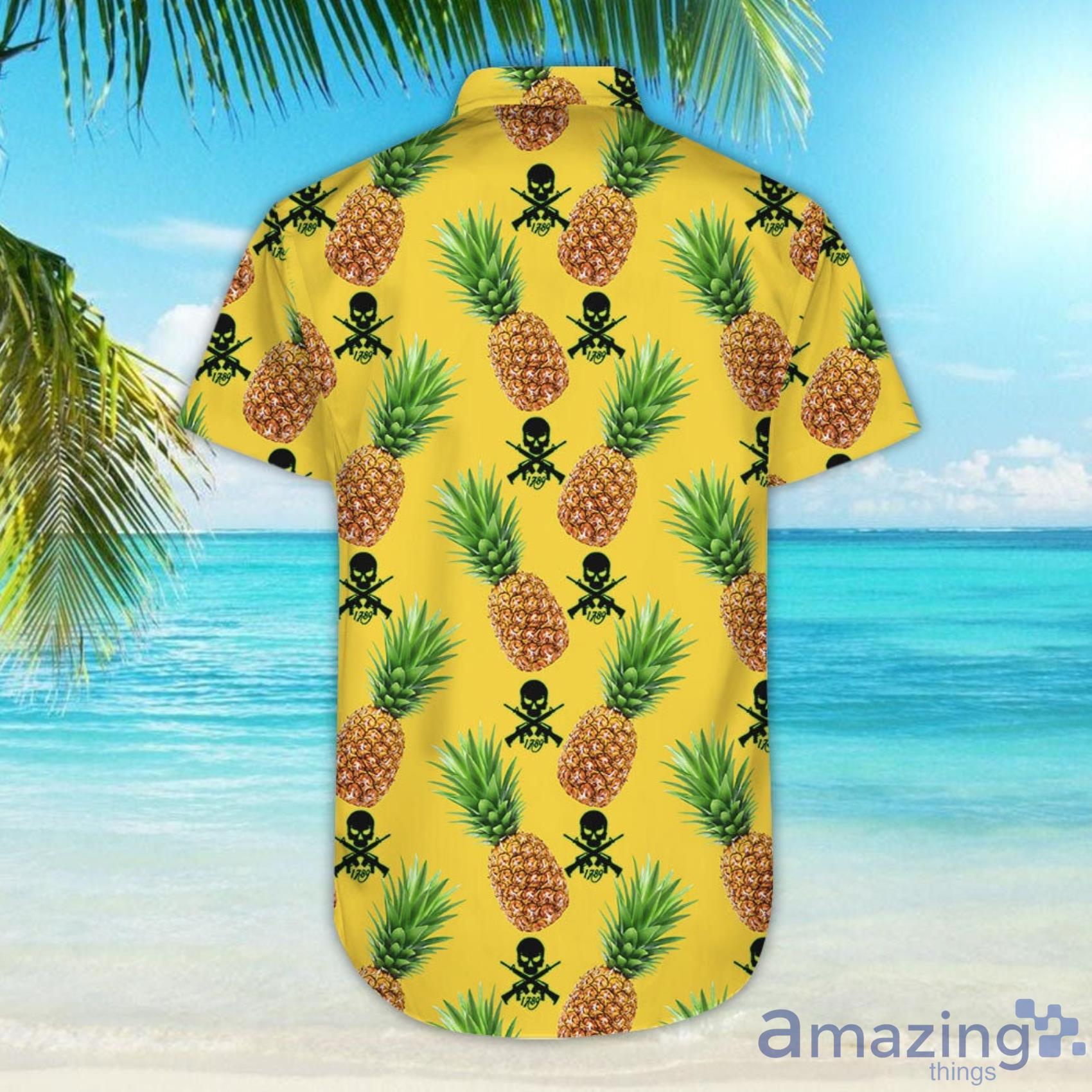 GUN AND PINEAPPLE , Tropical Hawaiian Shirt