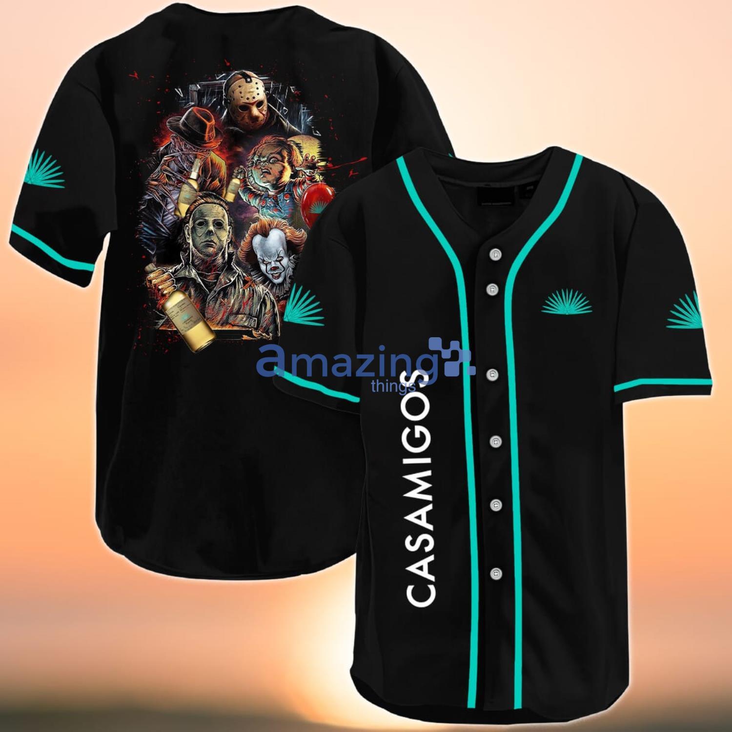 Halloween Horror Characters Casamigos Baseball Jersey Shirt For Men And Women Product Photo 1