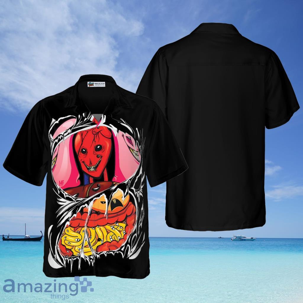 Halloween Horror Human Guts Hawaiian Shirt - Halloween Horror Human Guts Hawaiian Shirt