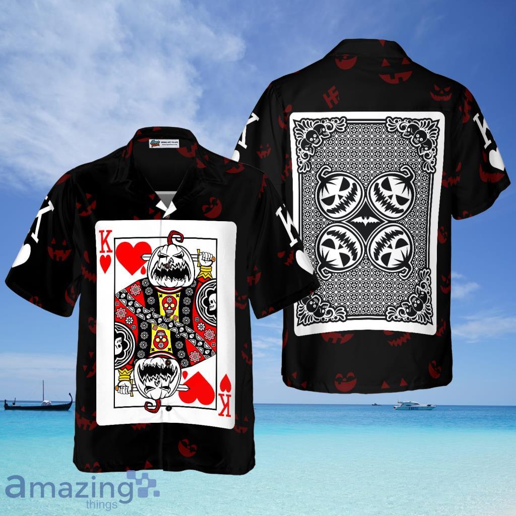 Halloween Pumpkin King Card Hawaiian Shirt - Halloween Pumpkin King Card Hawaiian Shirt