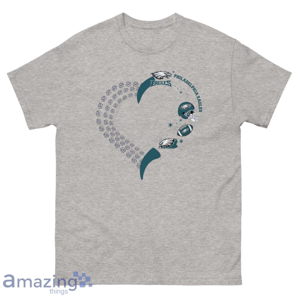 Philadelphia Eagles Heart 2D T-shirt For Women - Personalized