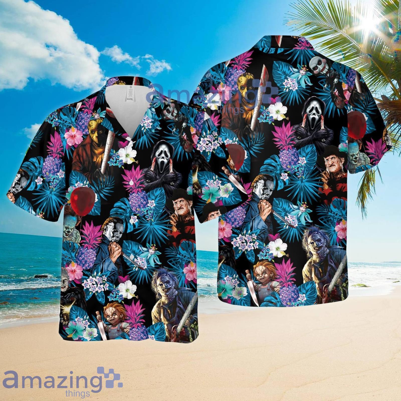 Horror Characters Summer Set Hawaiian Shirt And Shorts Product Photo 1