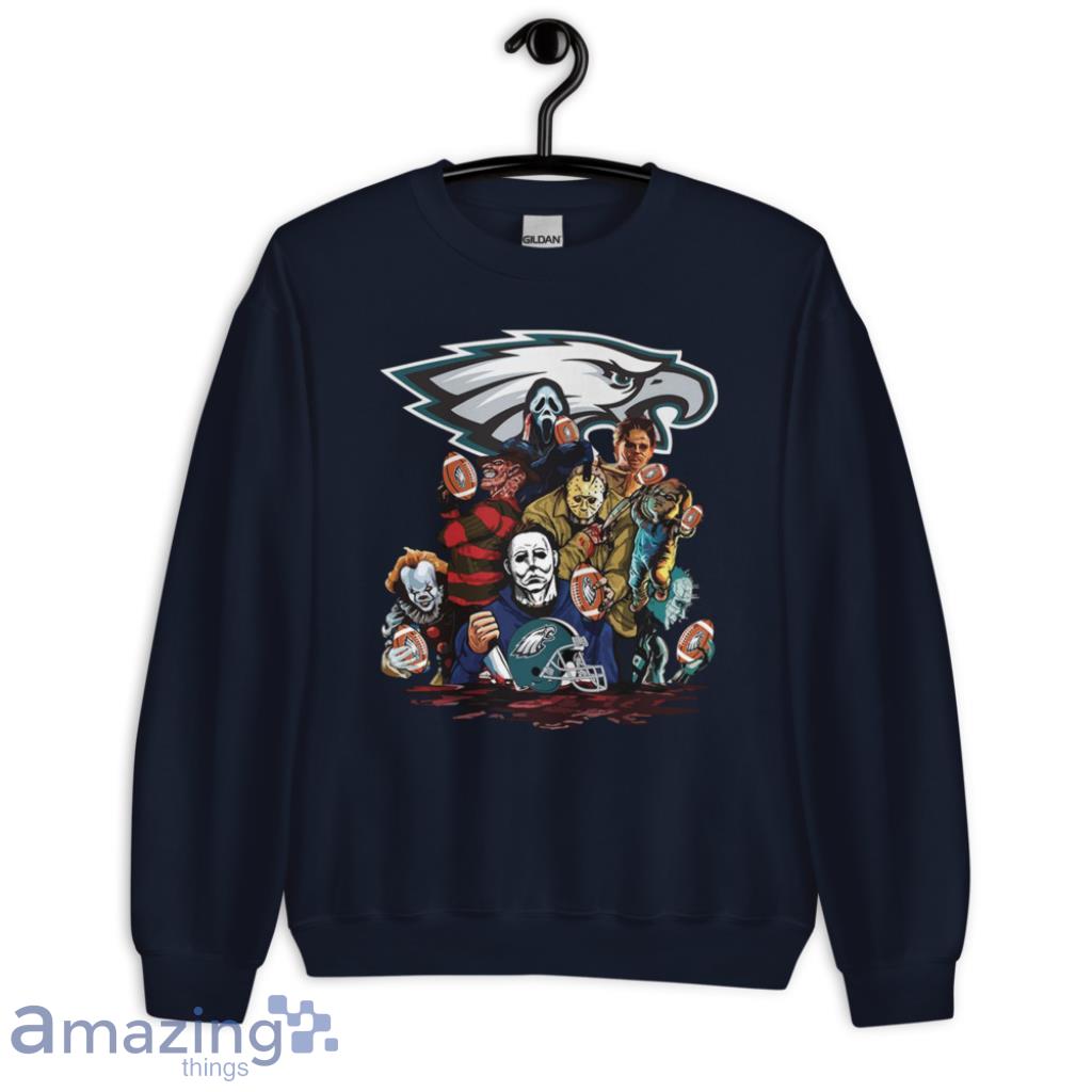 Horror Movie Fan Philadelphia Eagles, NFL Shirt image Horror Movie Fan Philadelphia Eagles, NFL Shirt - Unisex Crewneck Sweatshirt-1