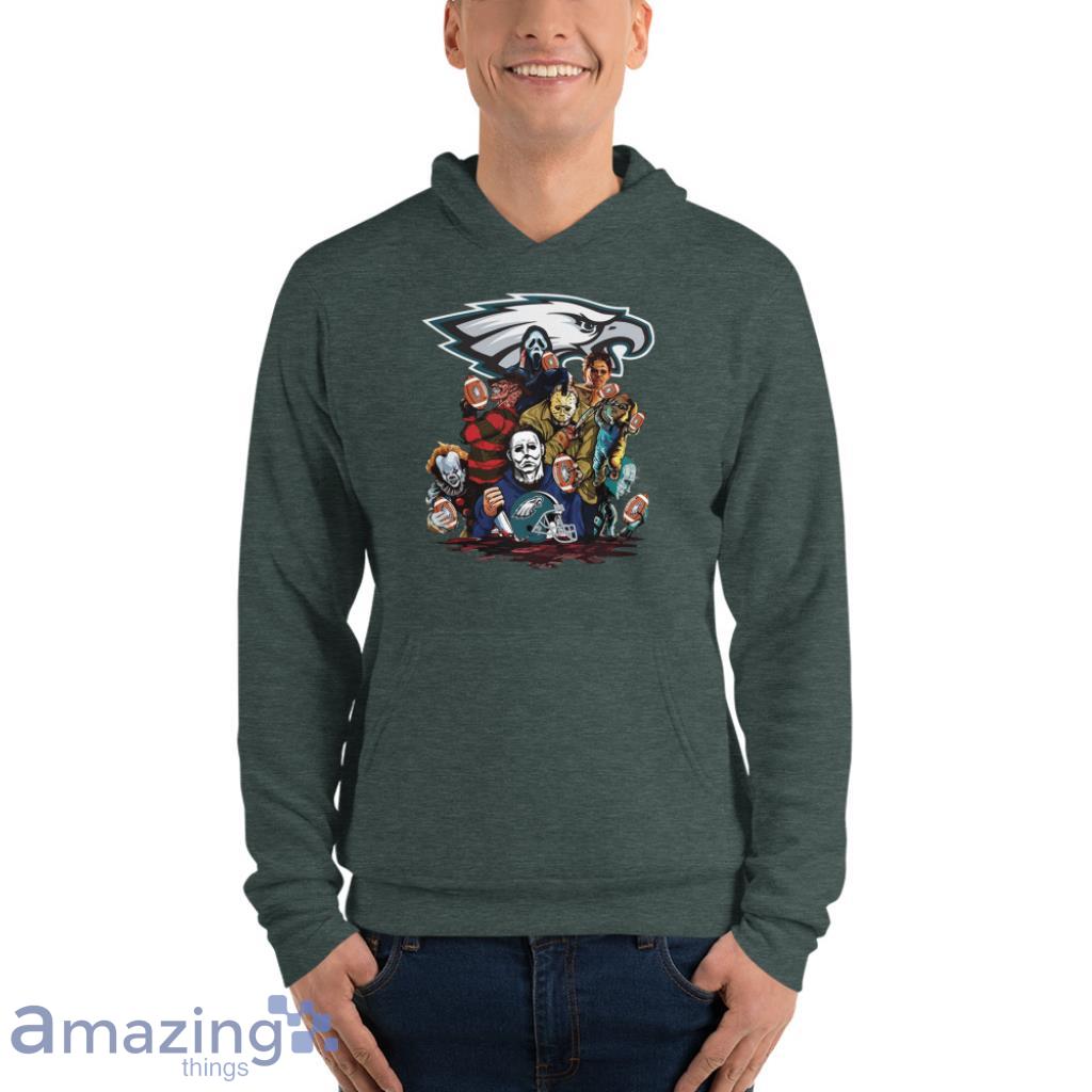 Horror Movie Fan Philadelphia Eagles, NFL Shirt image Horror Movie Fan Philadelphia Eagles, NFL Shirt - Unisex Fleece Pullover Hoodie-1