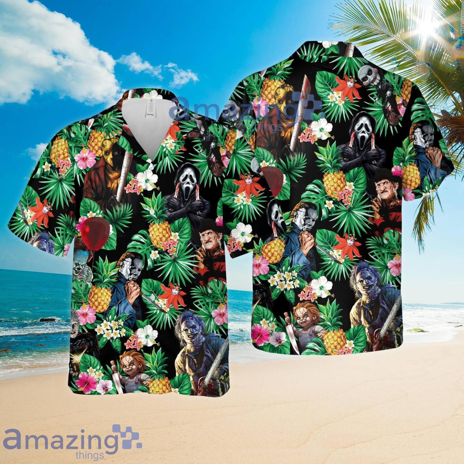 Horror Pineapple Tropical Aloha Summer Set Hawaiian Shirt And Shorts Product Photo 1