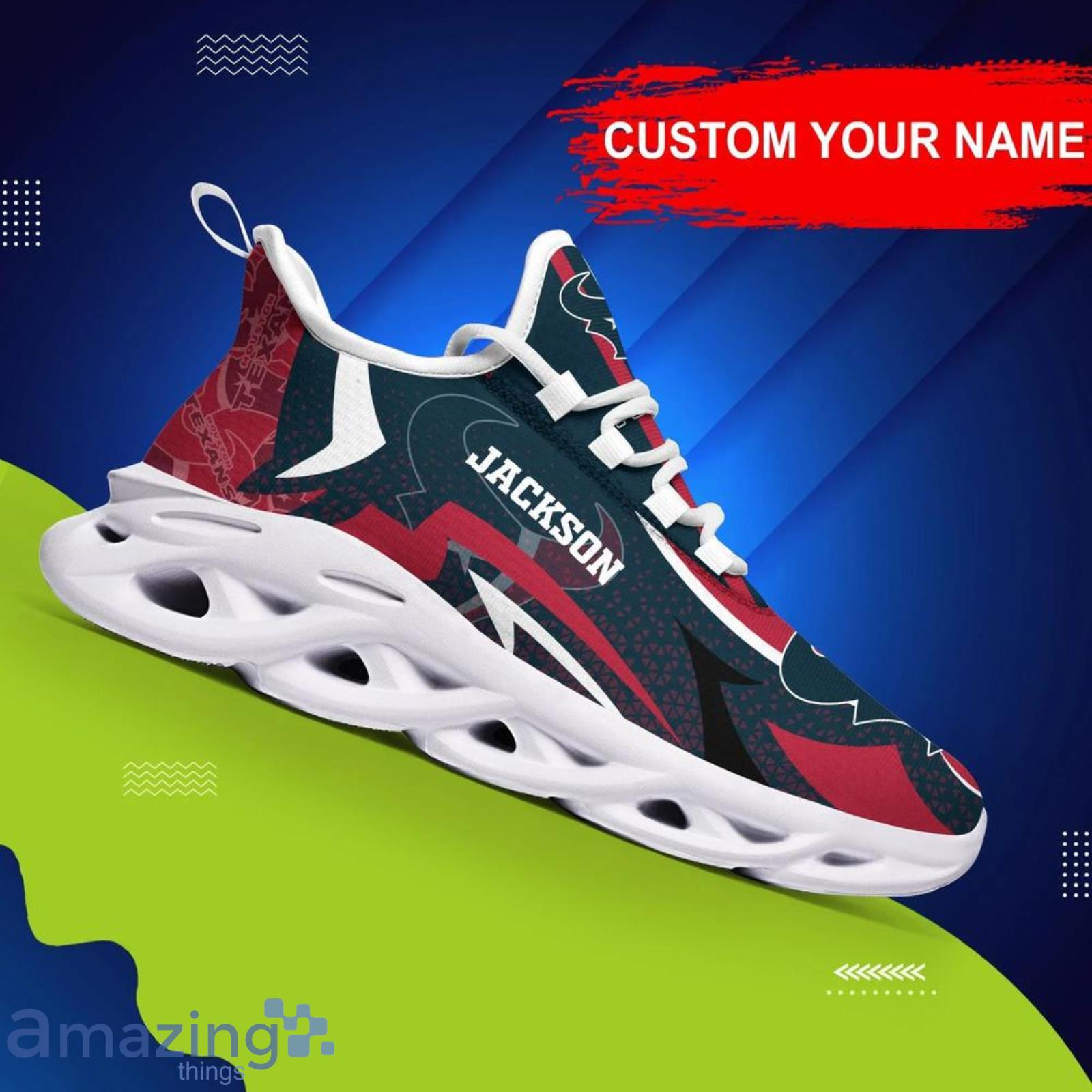 Houston Texans NFL Max Soul Shoes Custom Name Running Sneakers Product Photo 1