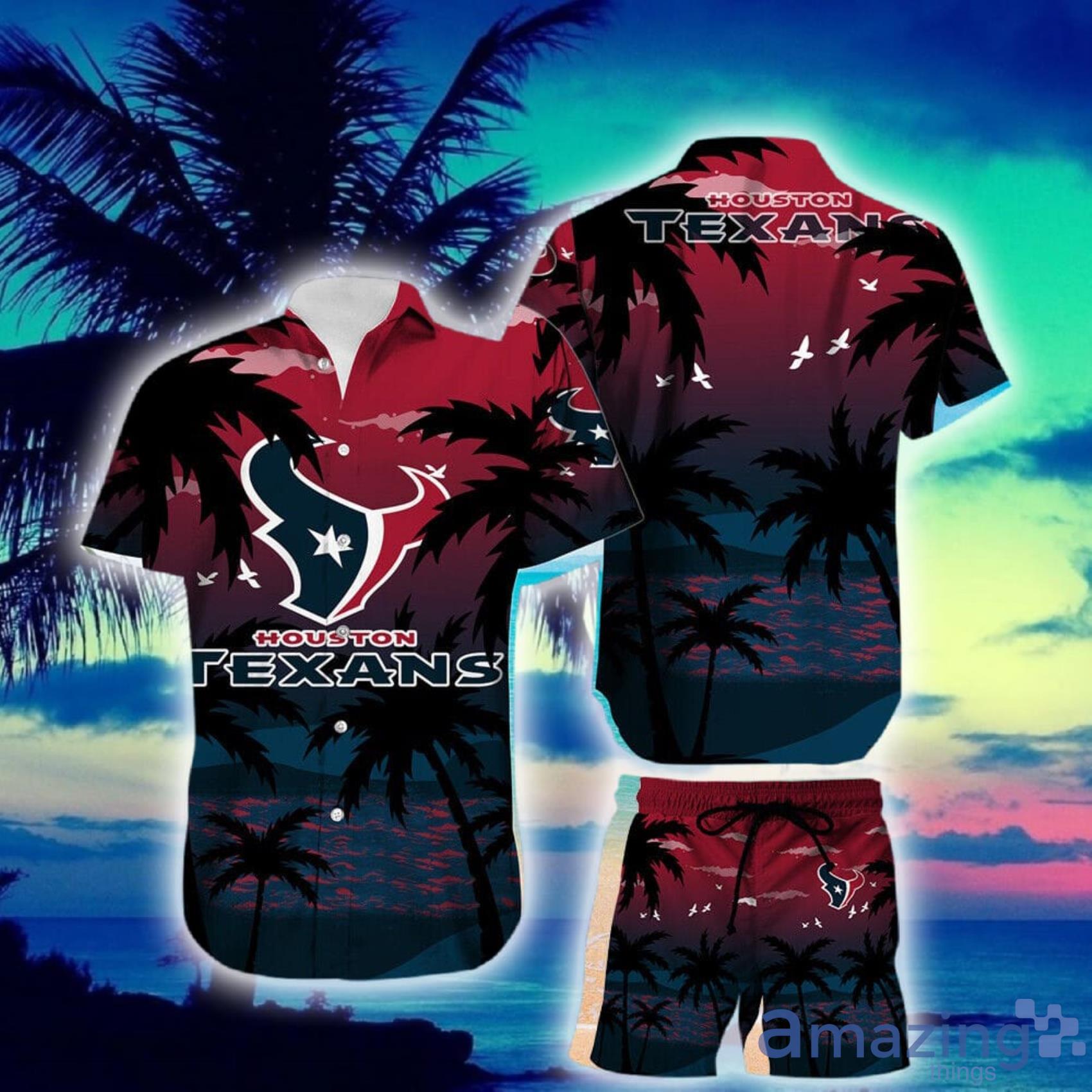 Houston Texans Tropical Palm Tree Hawaii Shirt, Shorts