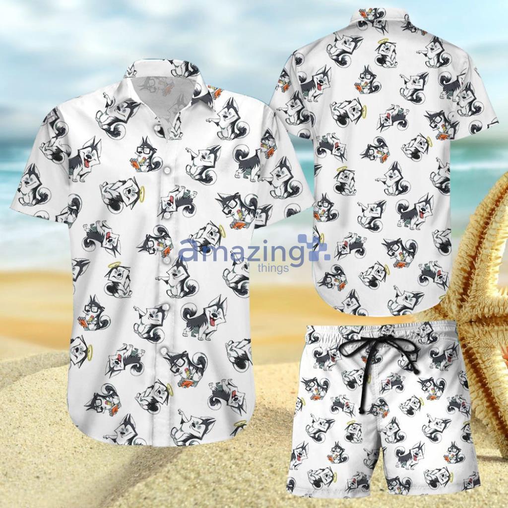 Husky Dog Hawaiian Shirt - I Love Husky Tropical Hawaiian Shirt And Short - Husky Dog Hawaiian Shirt - I Love Husky Tropical Hawaiian Shirt And Short