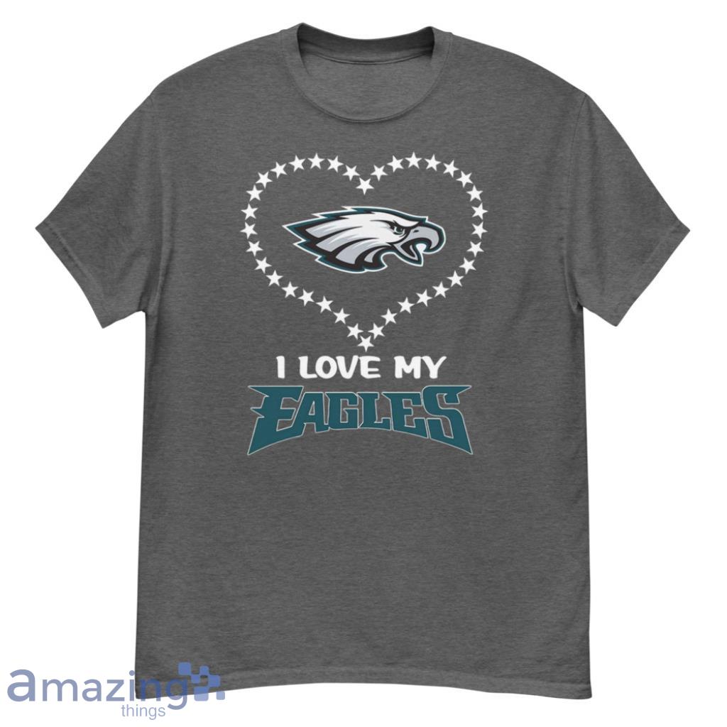 Philadelphia Eagles Heart 2D T-shirt For Women - Personalized