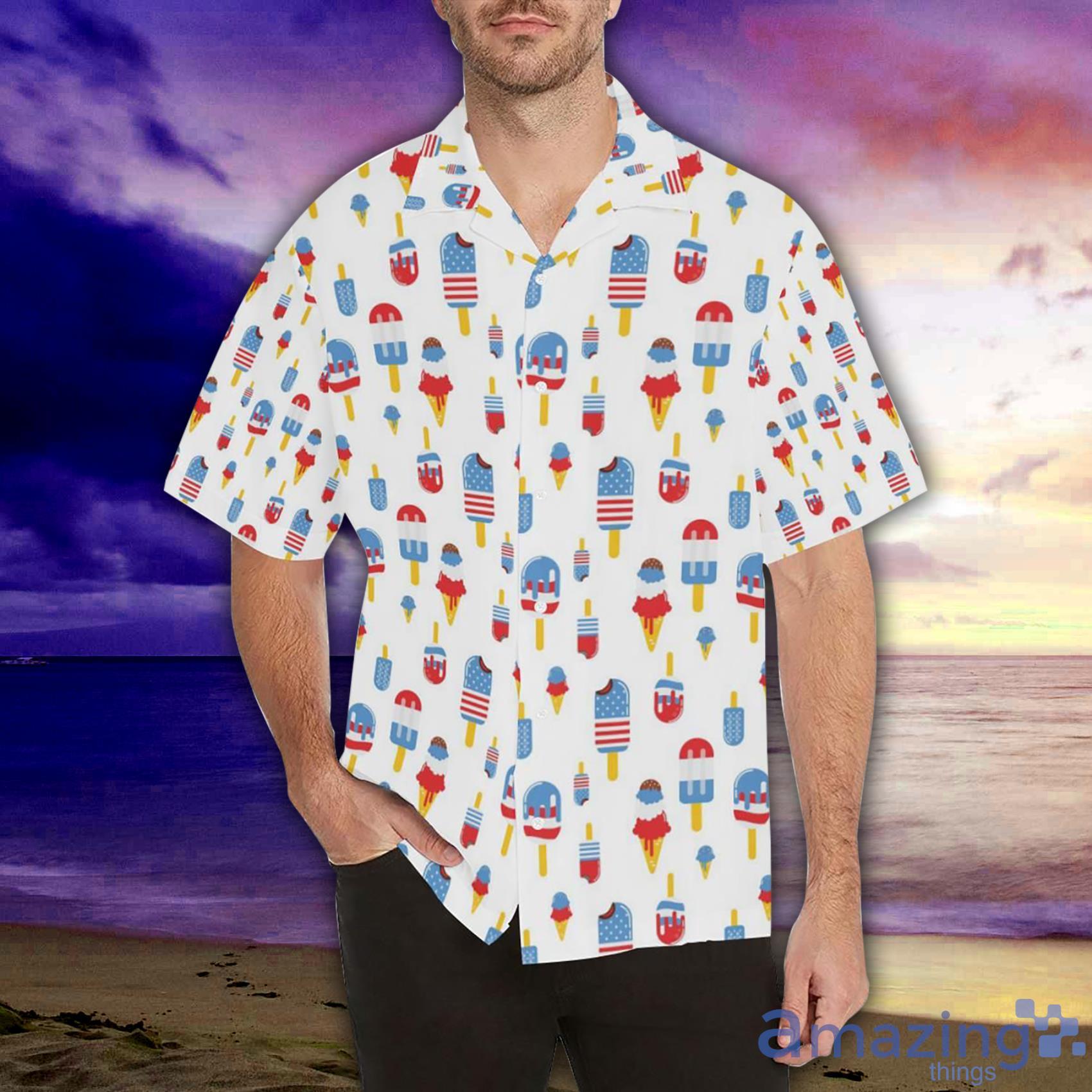 Ice Cream Usa Theme Pattern All Over Print Hawaiian Shirt For Men And Women Product Photo 1 Ice Cream Usa Theme Pattern All Over Print Hawaiian Shirt For Men And Women Product Photo 1