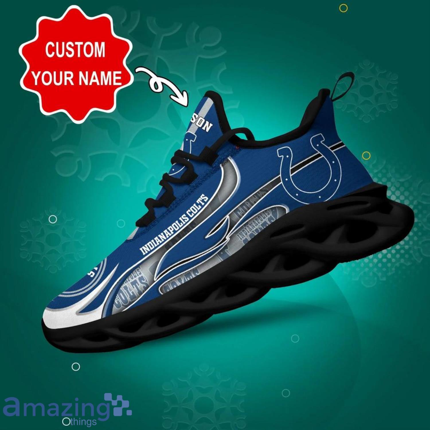 Indianapolis Colts NFL Max Soul Shoes Custom Name Running Shoes Product Photo 1 Indianapolis Colts NFL Max Soul Shoes Custom Name Running Shoes Product Photo 1