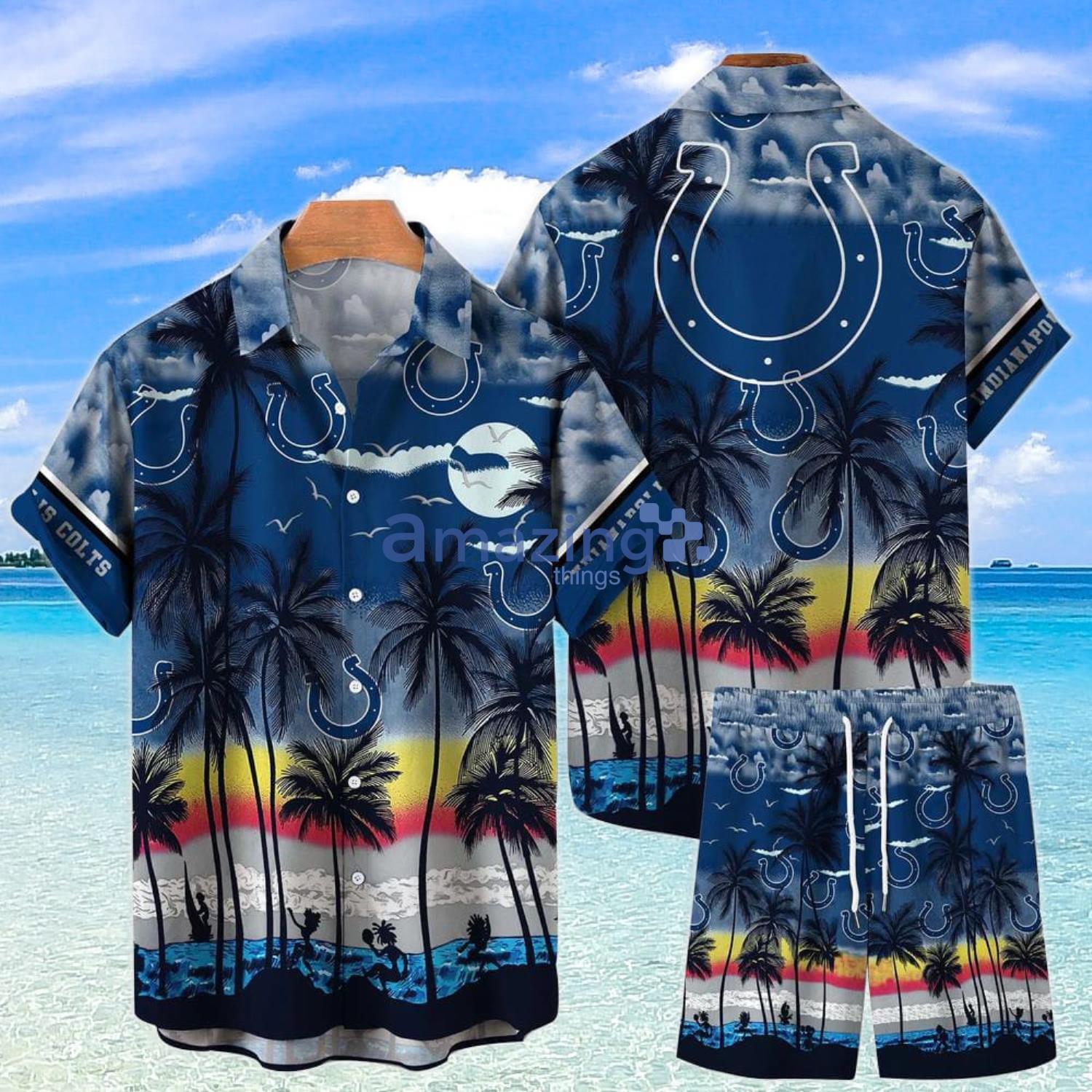 Indianapolis Colts NFL Vintage Coconut Tropical Pattern Hawaiian Shirt And  Short Summer Gift For Fans