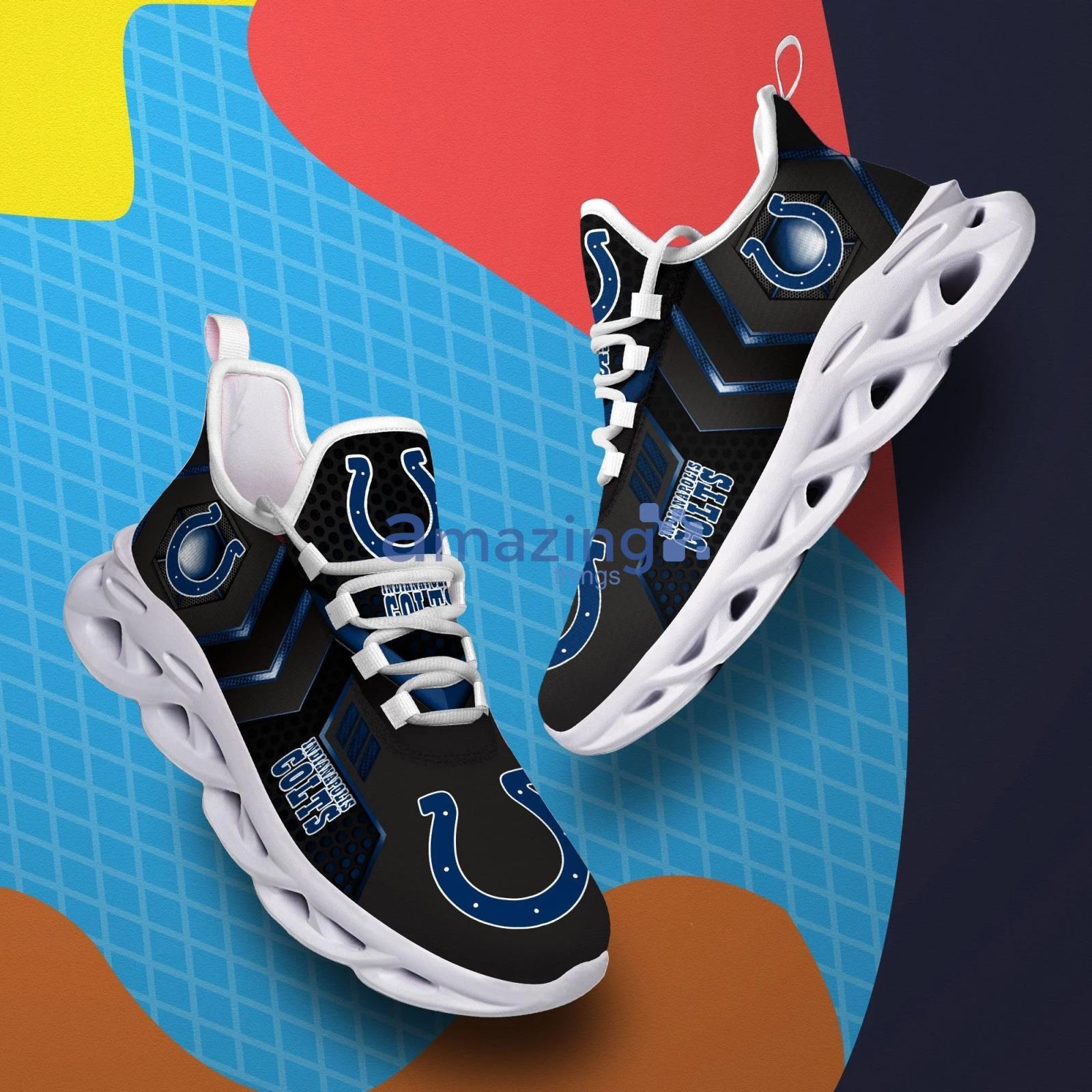 Indianapolis Colts Sport Fans Air Max Shoes Running Sneaker For Men And Women image Indianapolis Colts Sport Fans Air Max Shoes Running Sneaker For Men And Women Product Photo 2