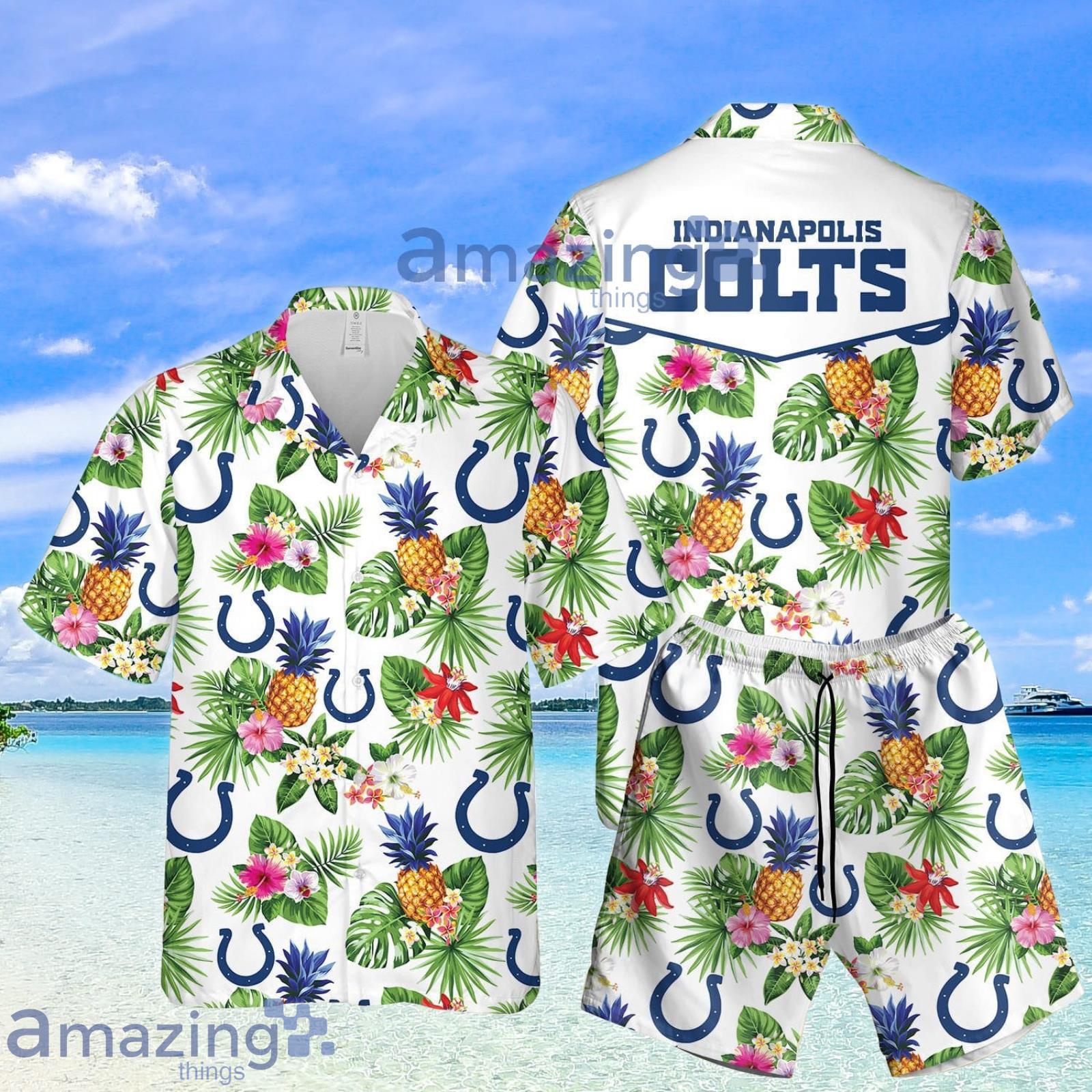 Indianapolis Pineapple Tropical Aloha Summer Set Hawaiian Shirt And Shorts Product Photo 1