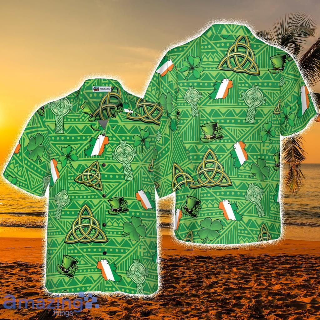 Irish People Proud Saint Patrick's Day Tropical Hawaiian Shirt - Irish People Proud Saint Patrick's Day Tropical Hawaiian Shirt