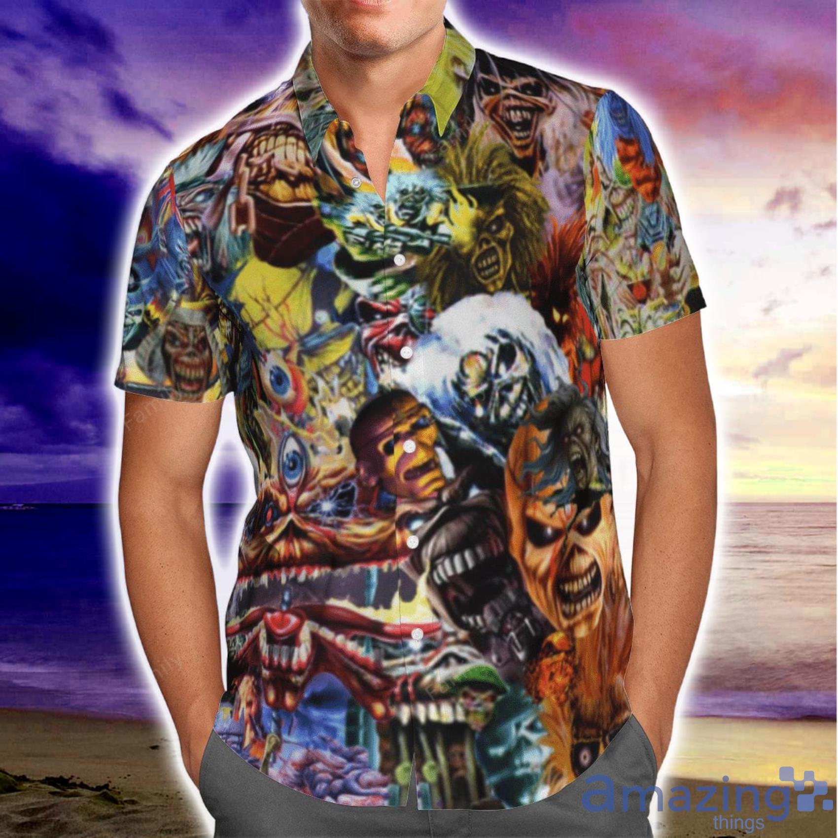 Iron Maiden Big Fan Eddie All Over Print Hawaiian Shirt Gift For Fans