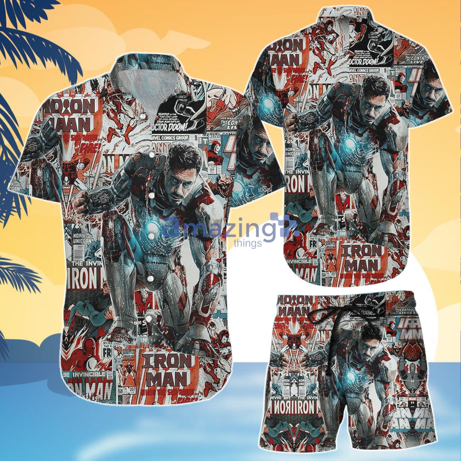 Iron Man Combo Hawaiian Shirt And Shorts Gift For Summer Vacation Product Photo 1