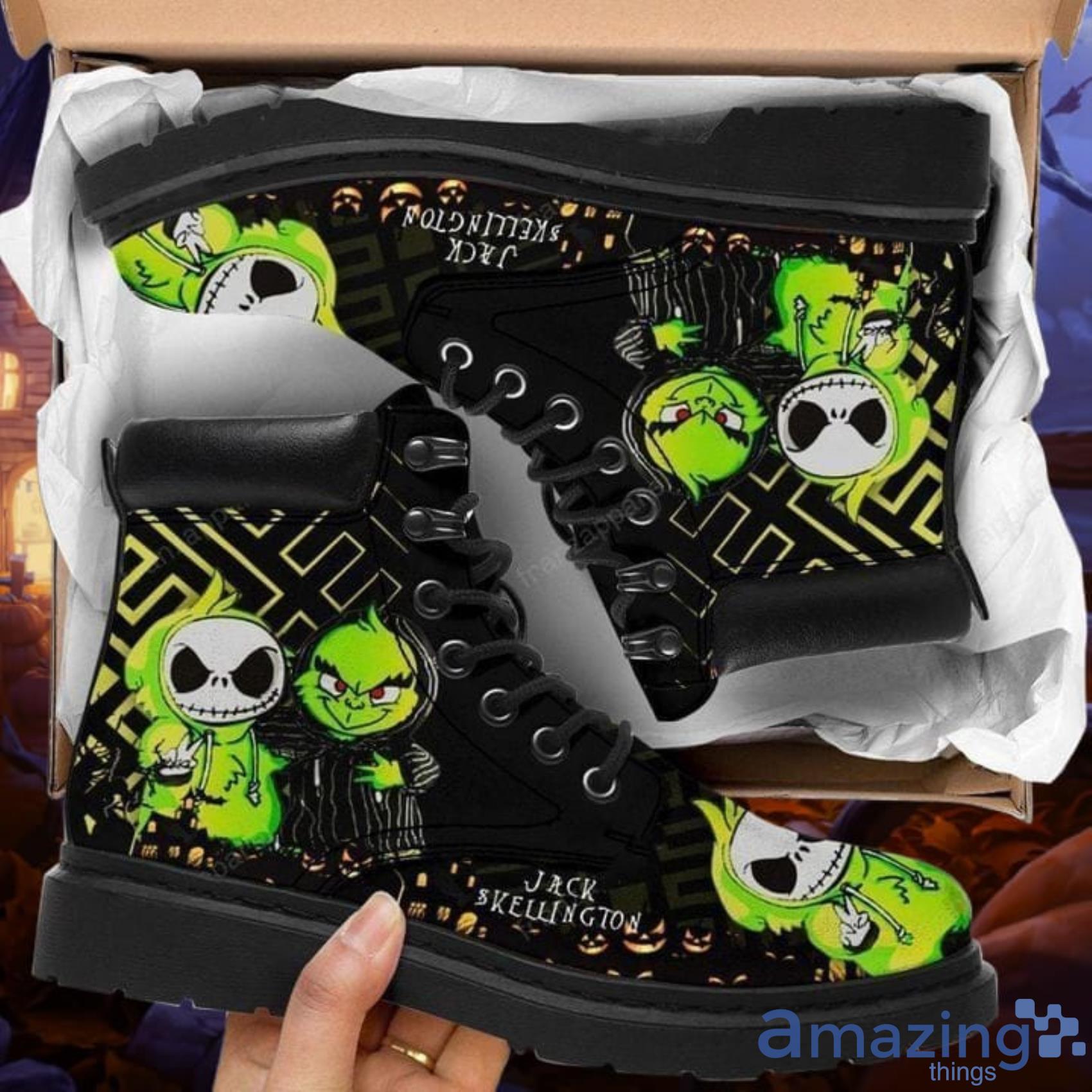 Jack Skellington Friend Leather Boots Tim Boots Birthday Gift For Men And Women Product Photo 1