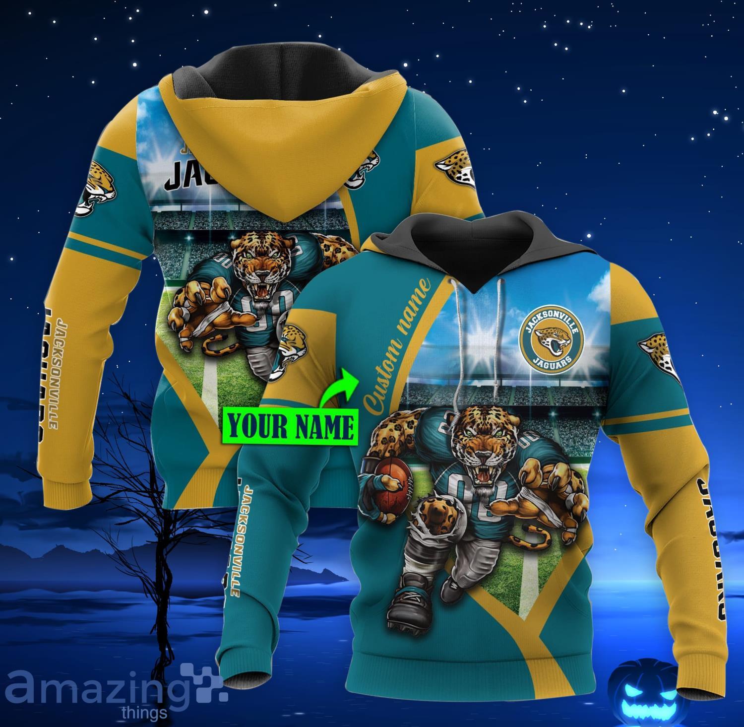 Jacksonville Jaguars Mascot Personalized Name 3D All Over Print