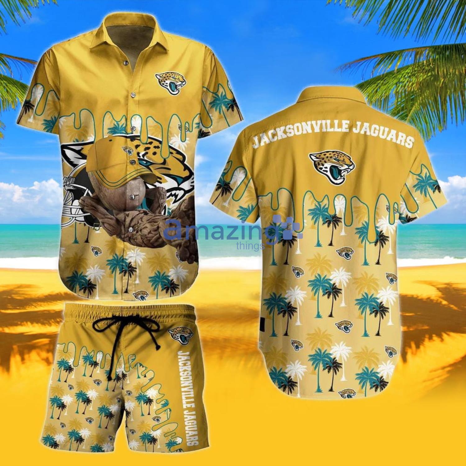 Personalized NFL Jacksonville Jaguars Combo Hawaiian Shirt And Shorts  Tropical Gift Summer