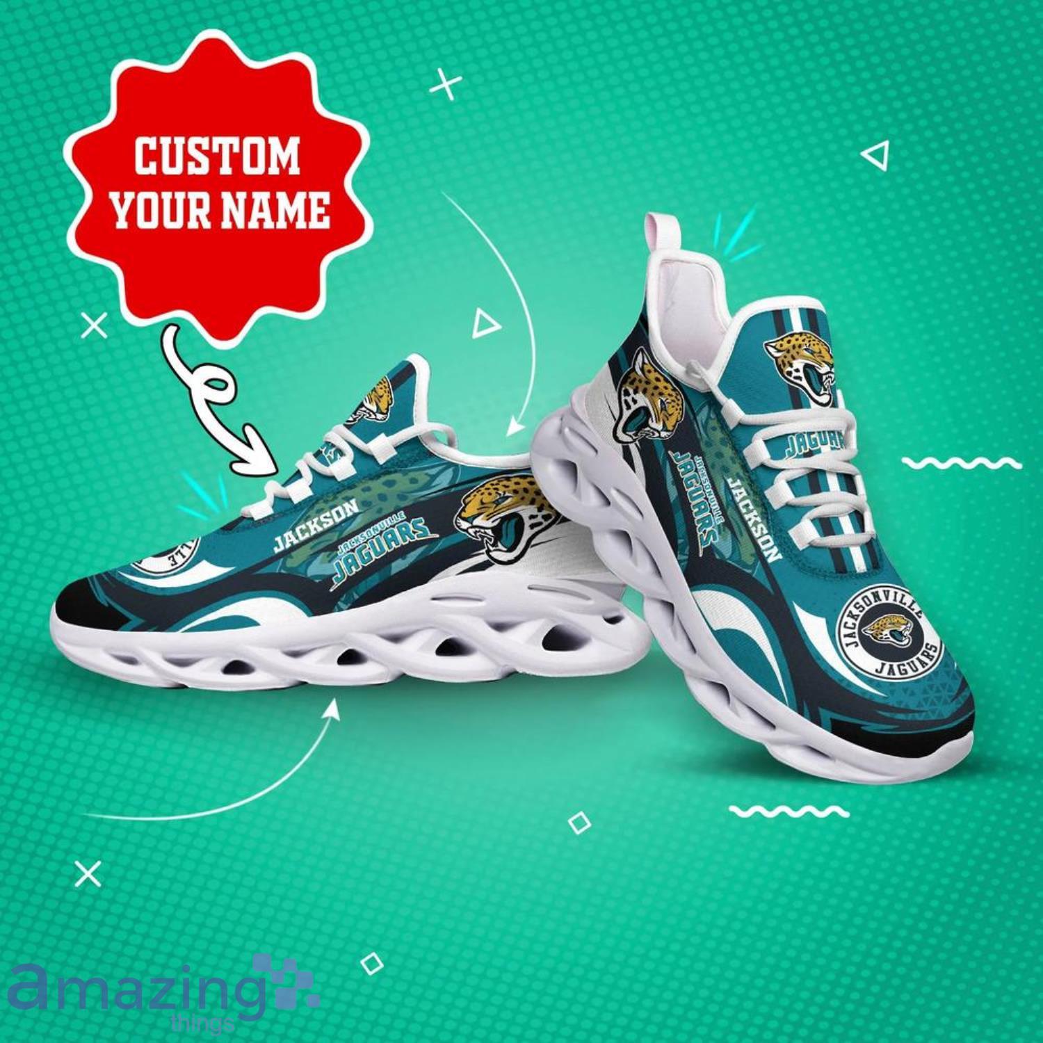Jacksonville Jaguars NFL Max Soul Shoes Custom Name Running Shoes image Jacksonville Jaguars NFL Max Soul Shoes Custom Name Running Shoes Product Photo 3