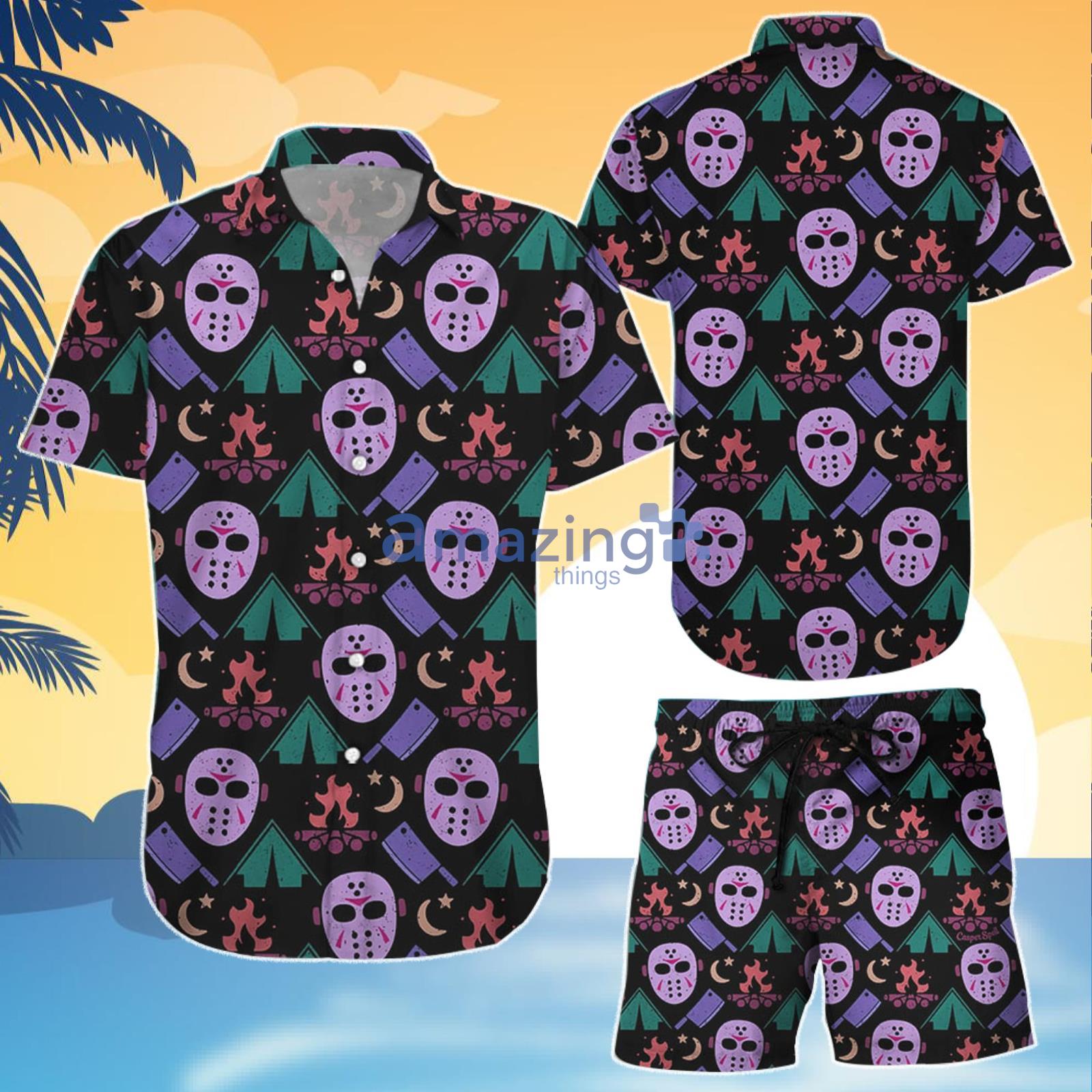 Jason Voorhees Camping Halloween Aloha Hawaiian Shirt And Short Gift For Summer Product Photo 1