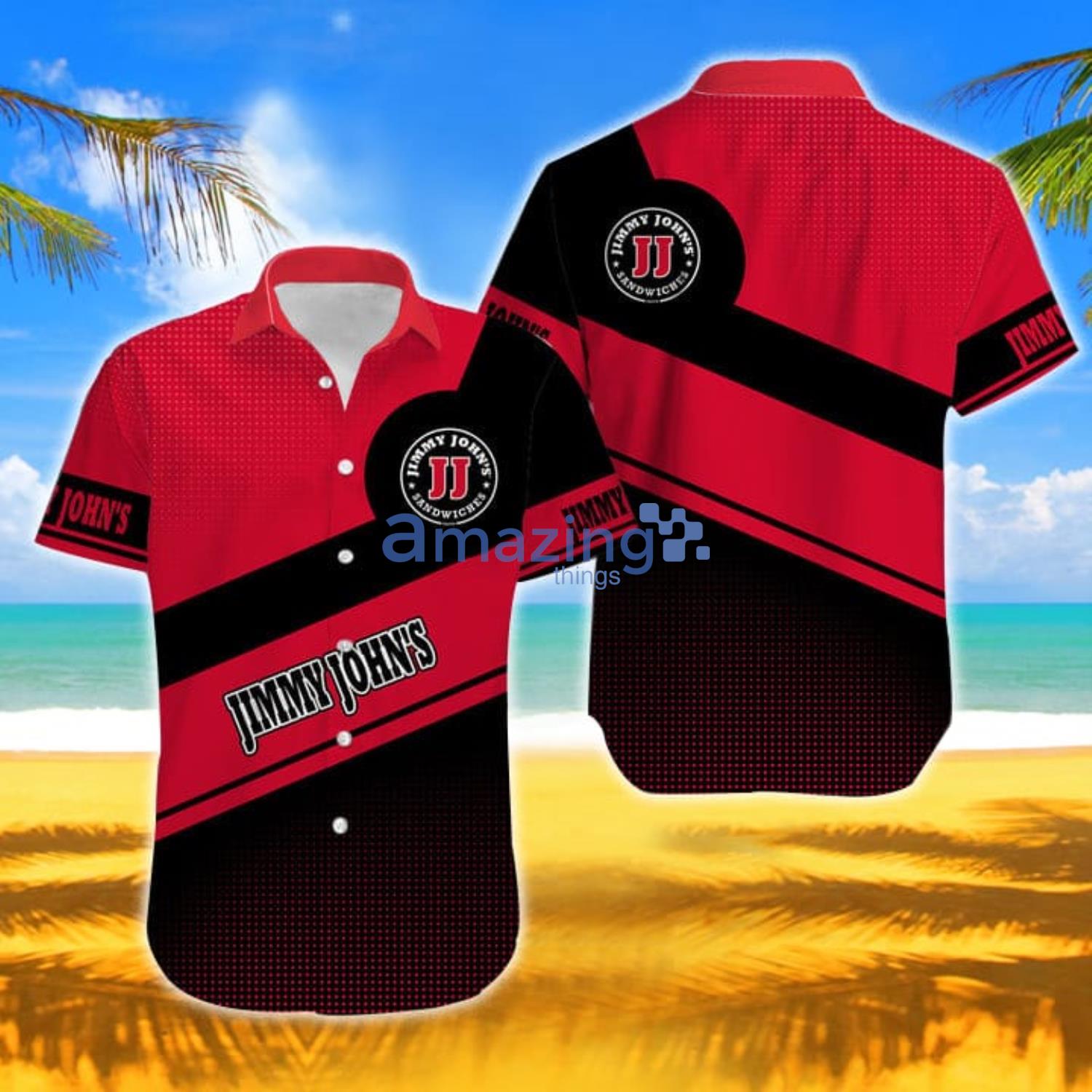 Jimmy John's Men And Women Hawaiian Shirt image Jimmy John's Men And Women Hawaiian Shirt Product Photo 1