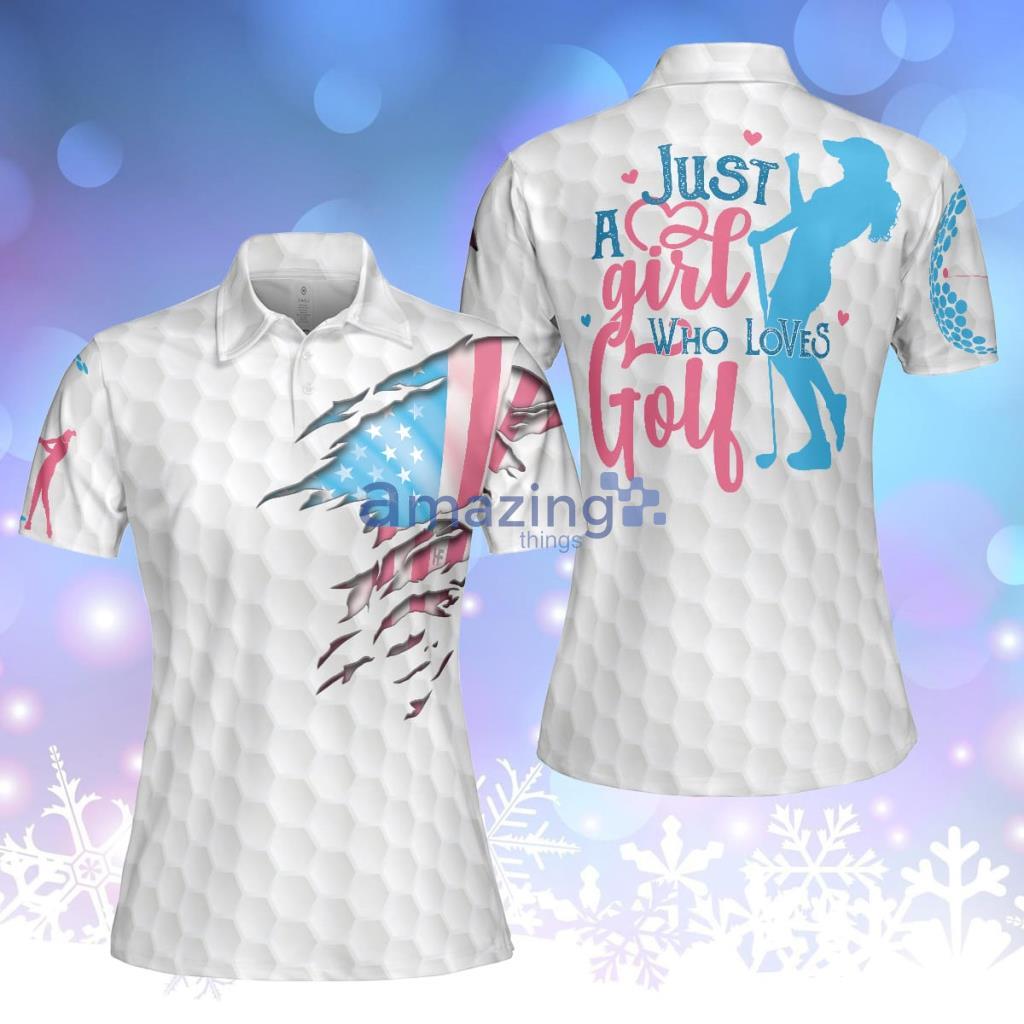 Just A Girl Who Loves Golf White Women Polo Shirt - Just A Girl Who Loves Golf White Women Polo Shirt