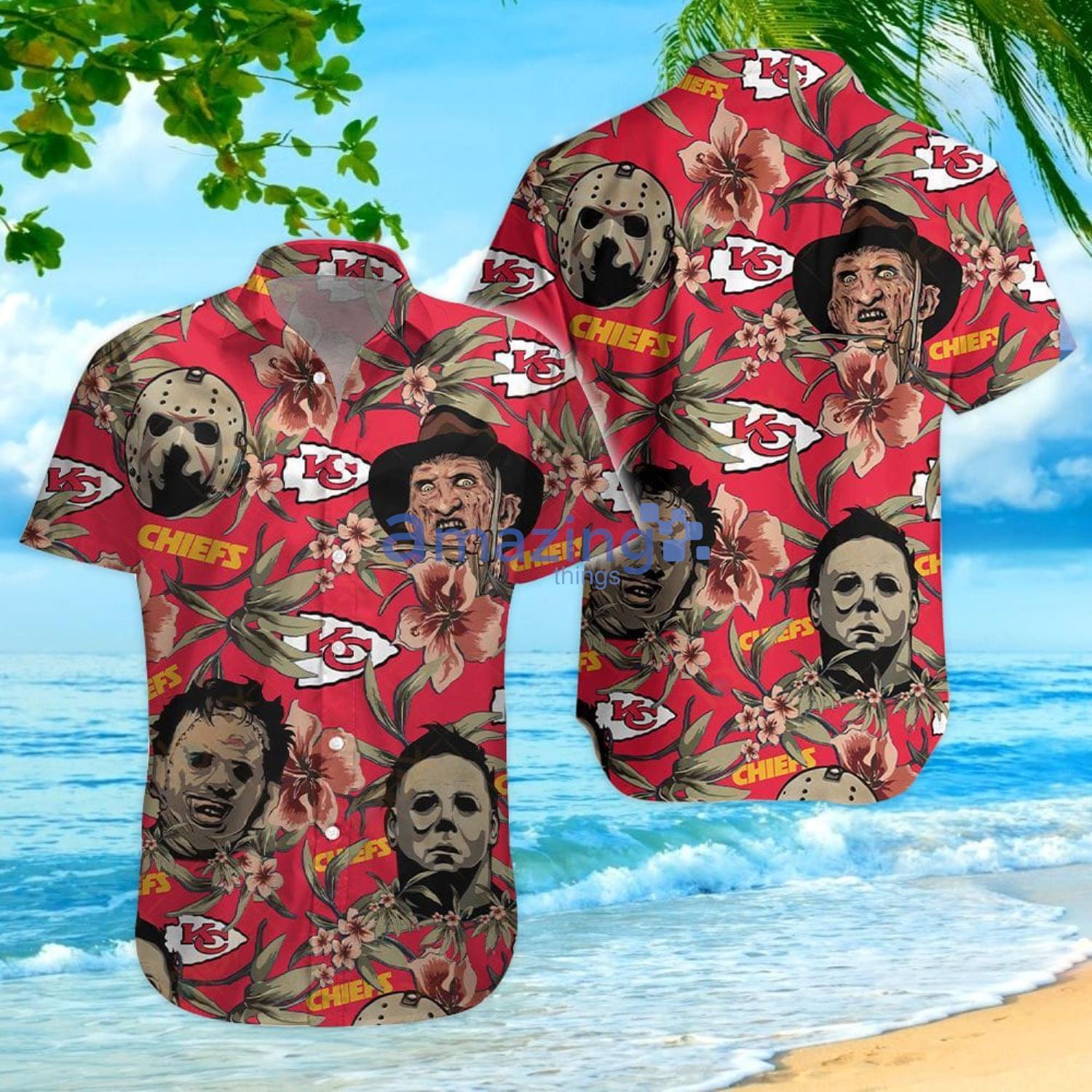 Kansas City Chiefs Horror Movie Character Halloween Gift Men And Women  Hawaiian Shirt