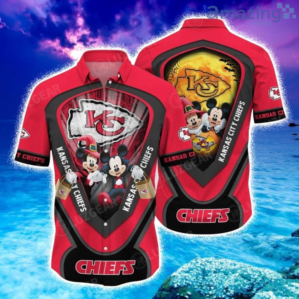 Kansas City Chiefs Mickey And Beach Night Hawaiian Shirt