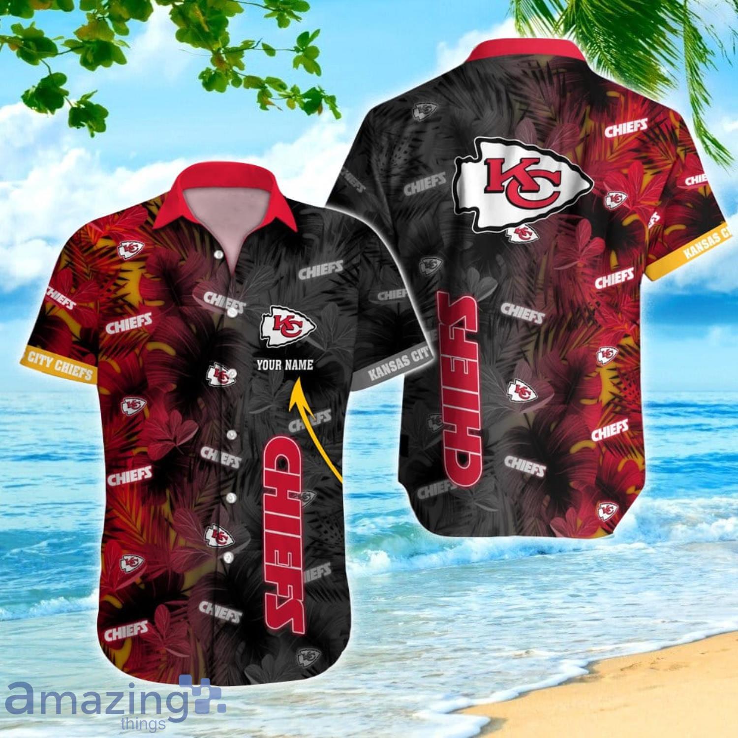 Vintage Nfl Kansas City Chiefs Hawaiian Shirt Summer Beach Gift