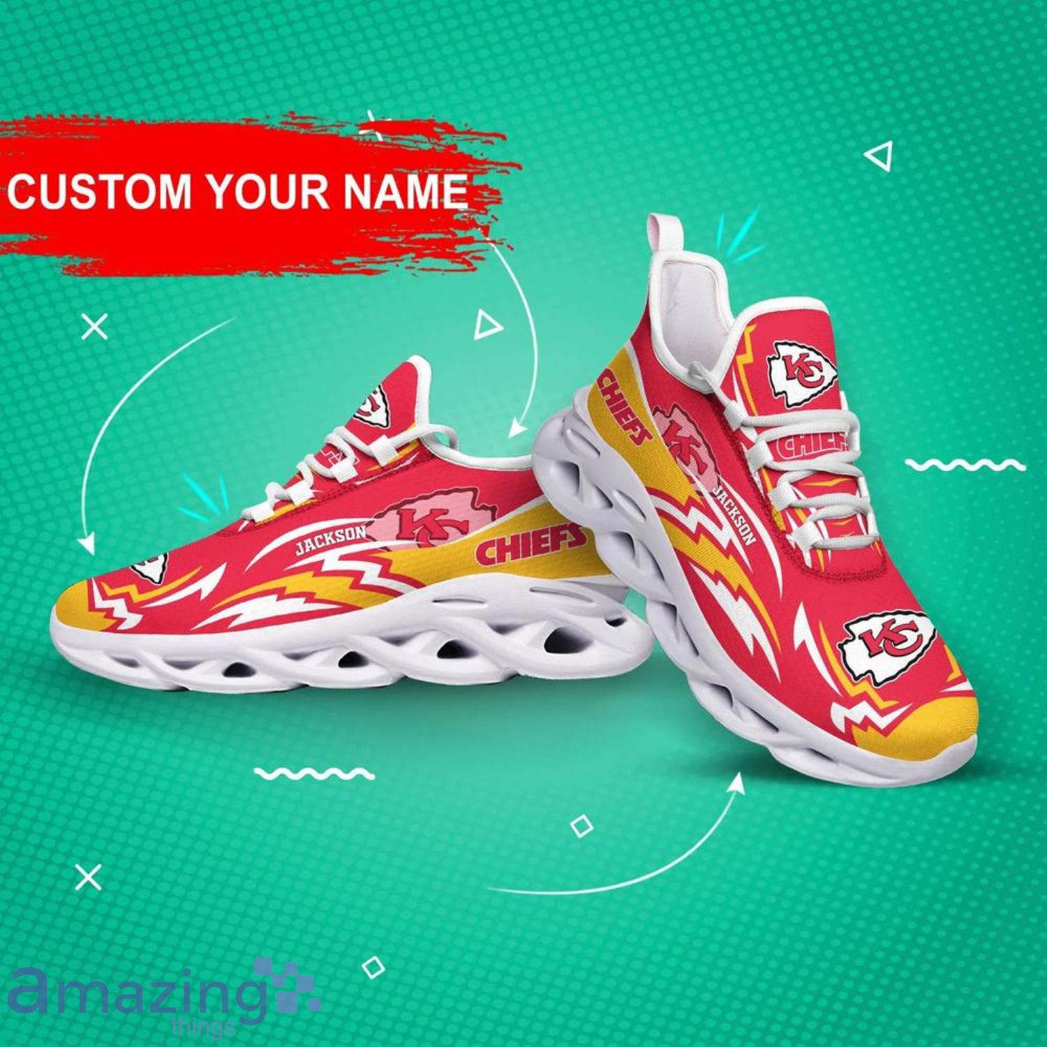 Kansas City Chiefs NFL Sport Team Custom Name Max Soul Shoes For Fans image Kansas City Chiefs NFL Sport Team Custom Name Max Soul Shoes For Fans Product Photo 3