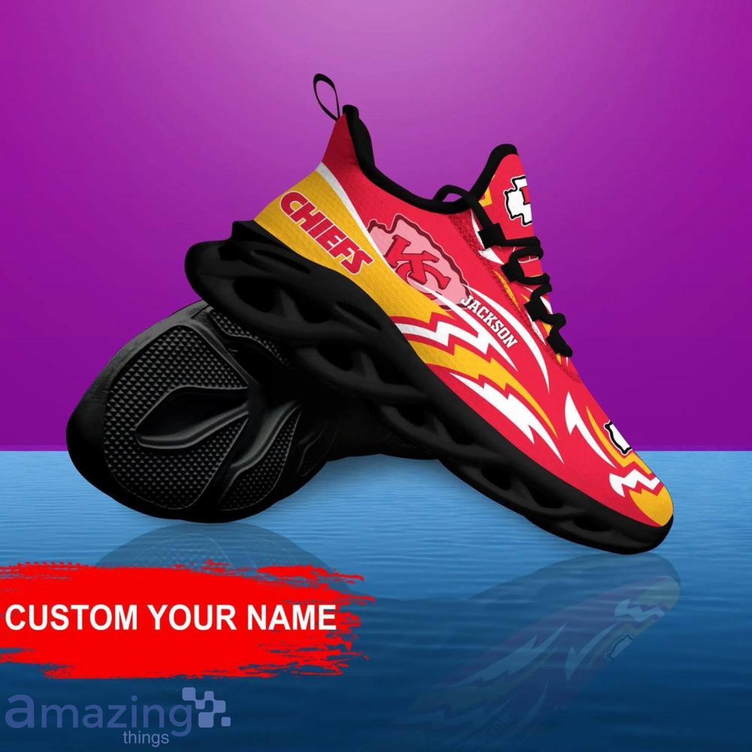 Kansas City Chiefs NFL Sport Team Custom Name Max Soul Shoes For Fans image Kansas City Chiefs NFL Sport Team Custom Name Max Soul Shoes For Fans Product Photo 4