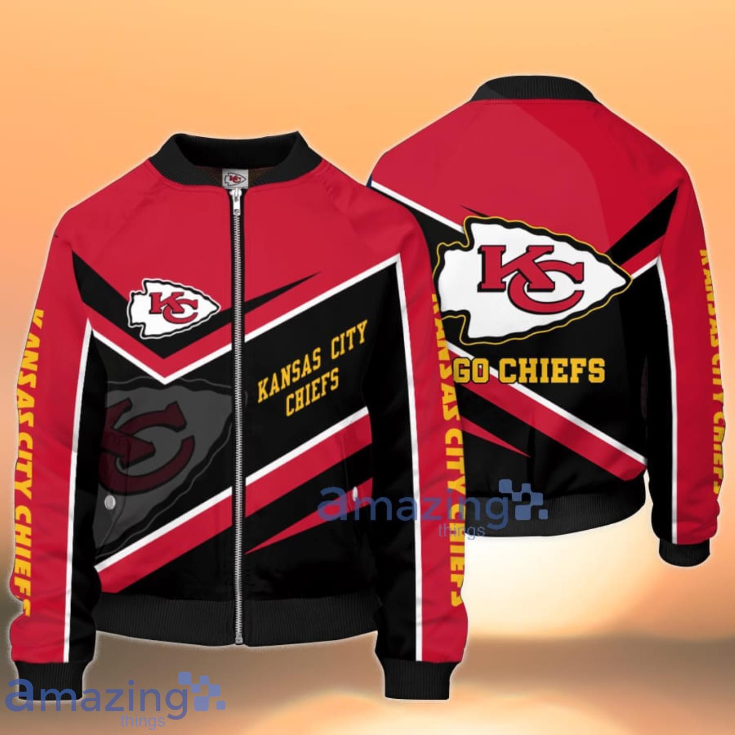 Kansas City Chiefs NFL Red Bomber Jacket 3D