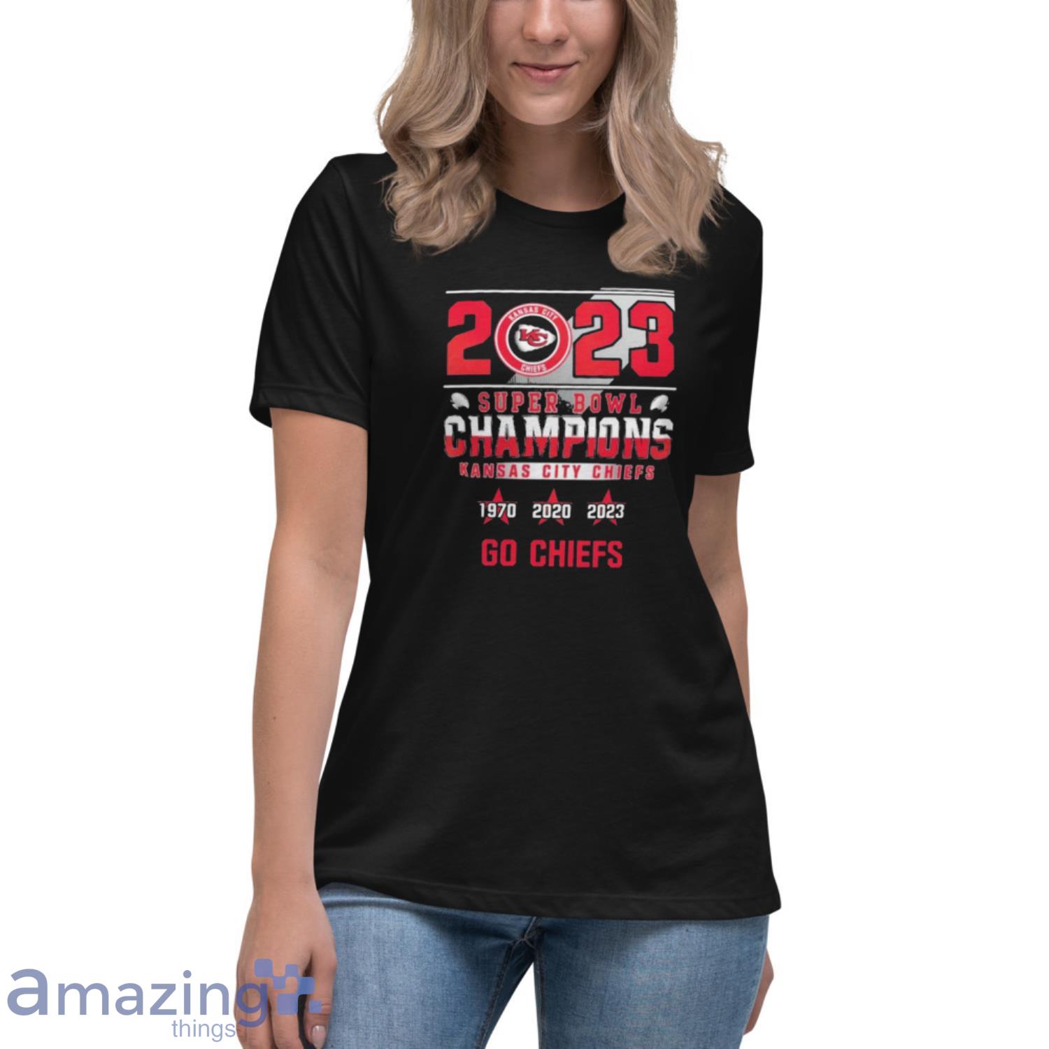 Three Time Super Bowl Champions 1970 2020 2023 Kansas City Chiefs T-Shirt -  T-shirts Low Price