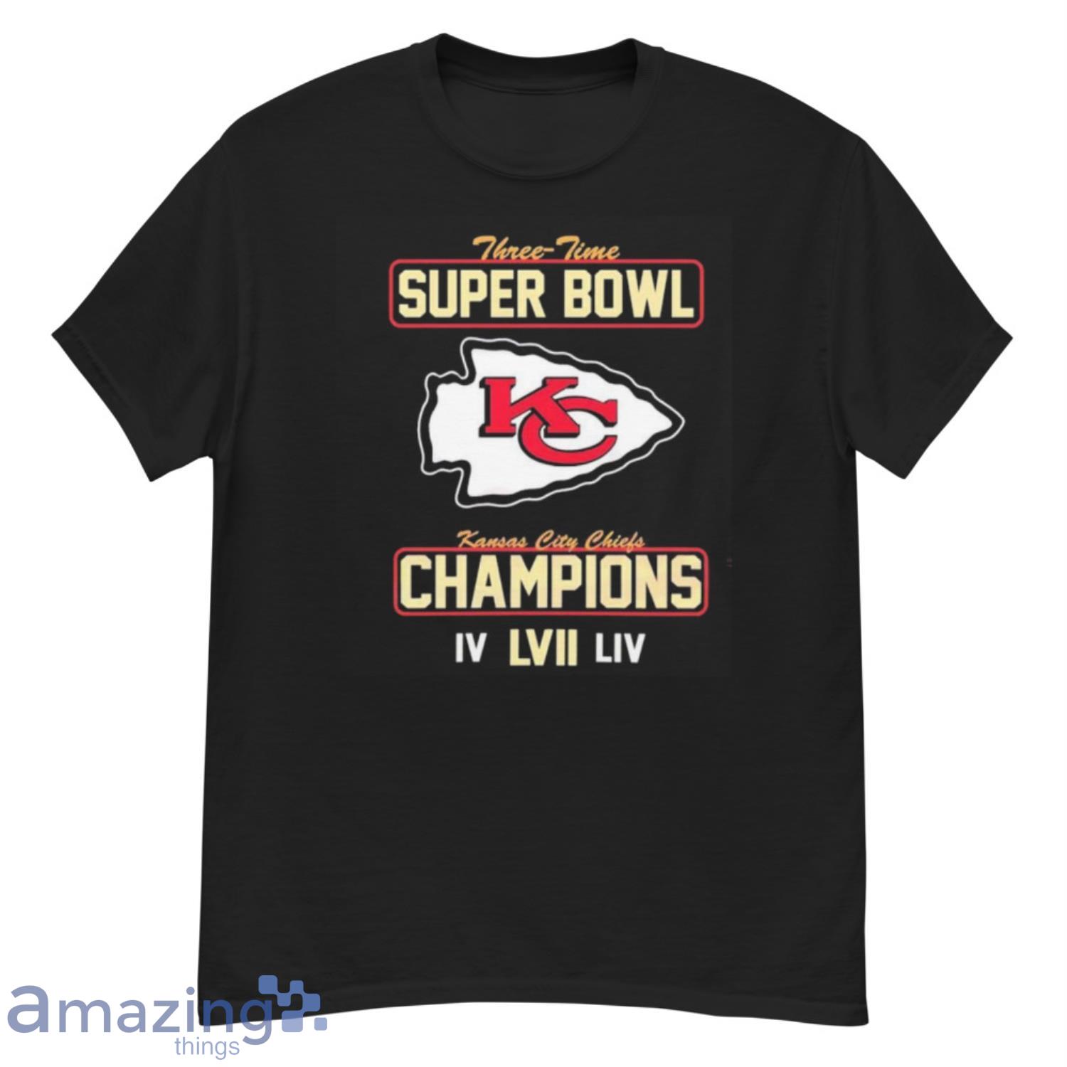 Kansas City Chiefs Super Bowl LVII Champions 3 Time Super Bowl Shirt