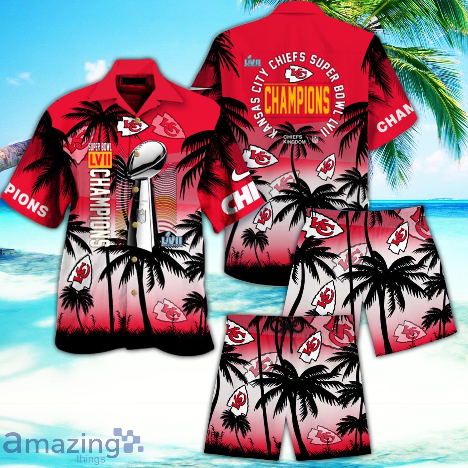 Aloha NFL Kansas City Chiefs Hawaiian Shirt Super Bowl LVII Champions